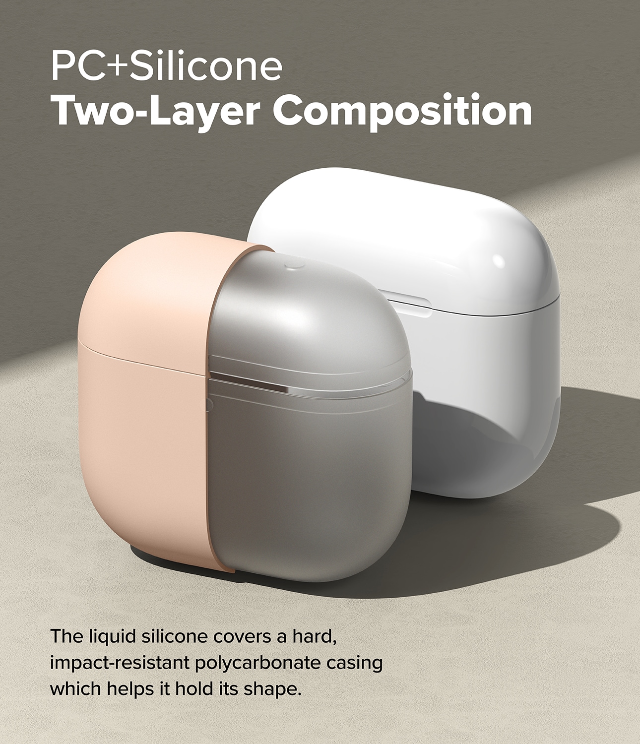 Apple AirPods 4 Silikondeksel, Pink Sand