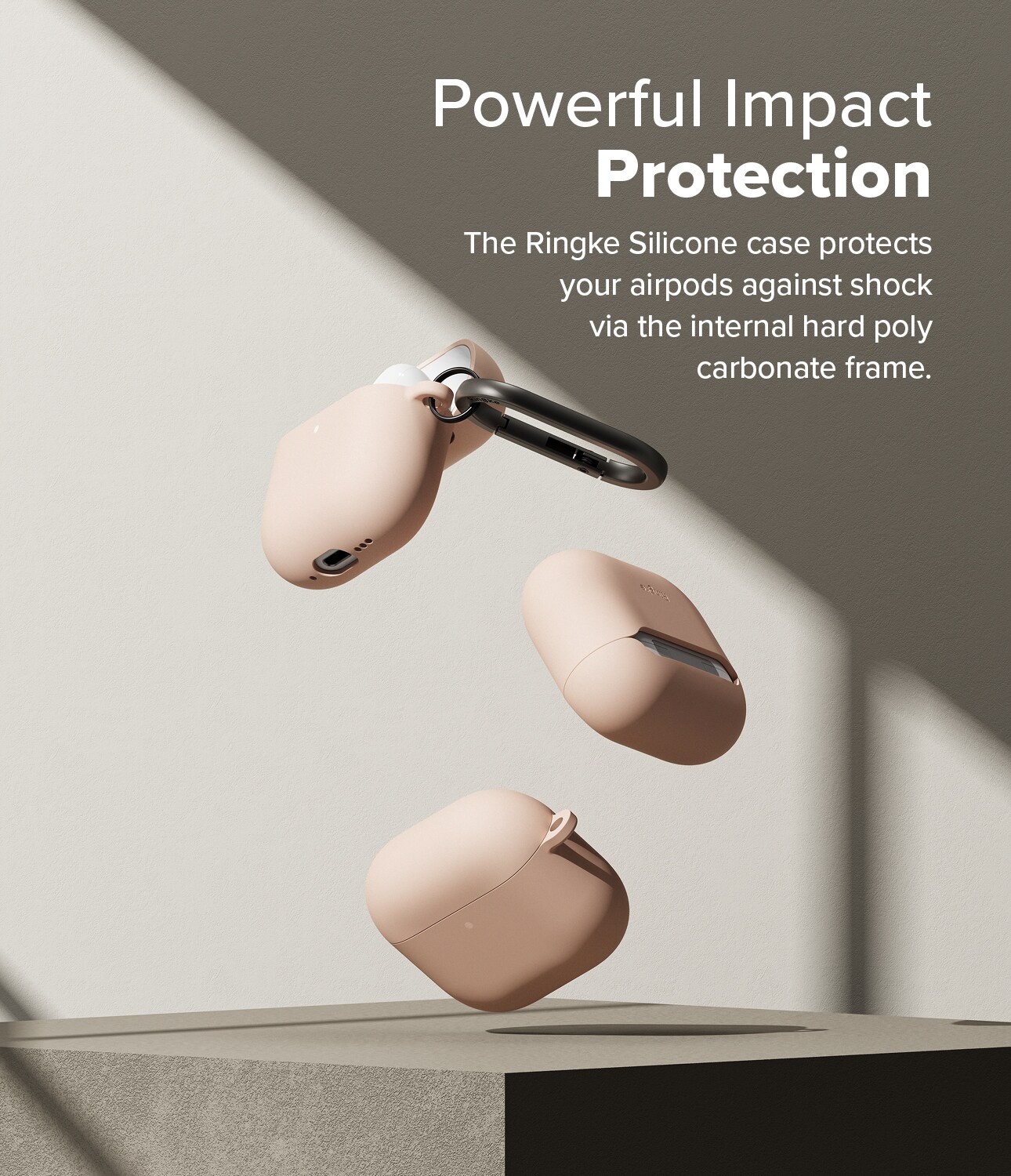 Apple AirPods 4 Silikondeksel, Pink Sand