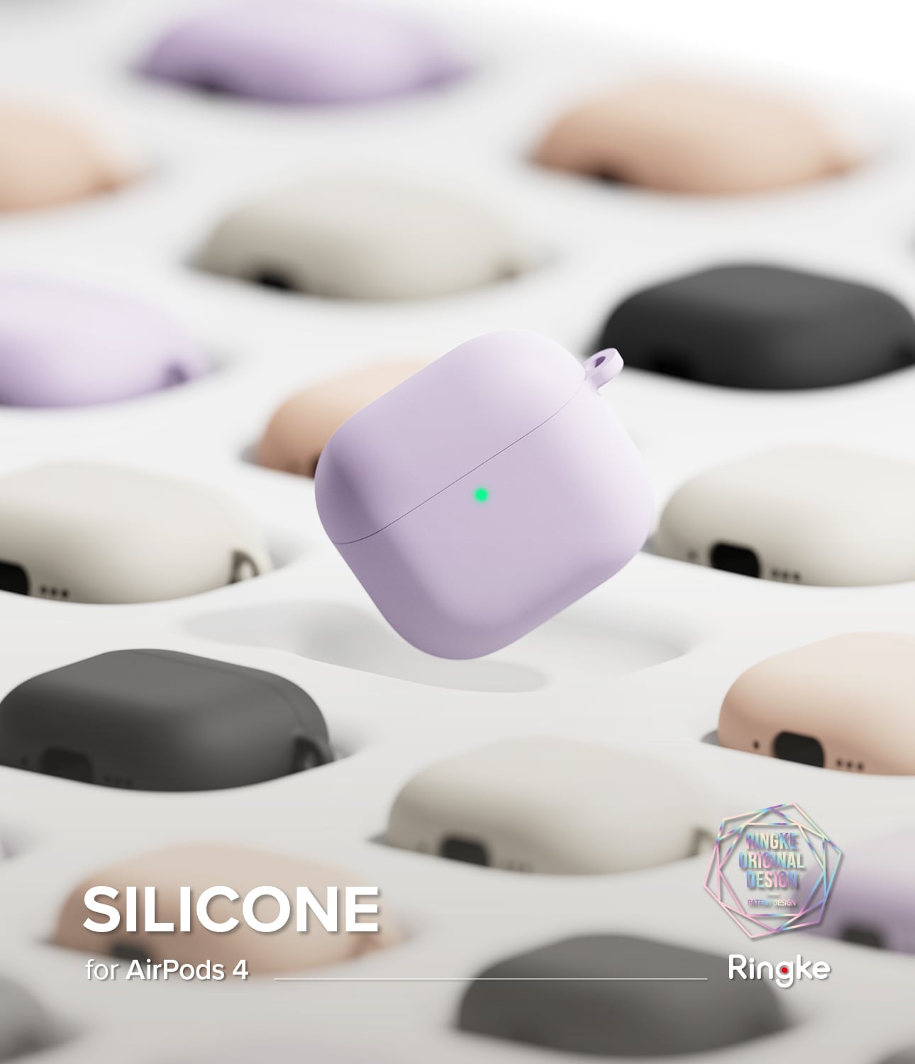 Apple AirPods 4 Silikondeksel, Stone