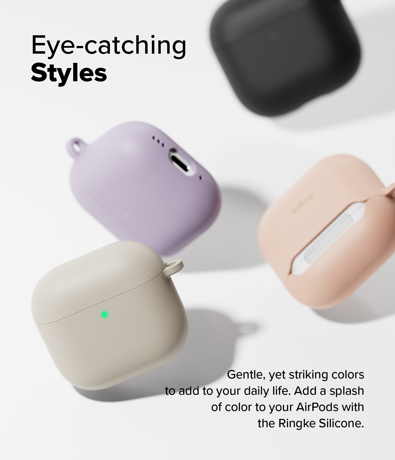 Apple AirPods 4 Silikondeksel, Stone