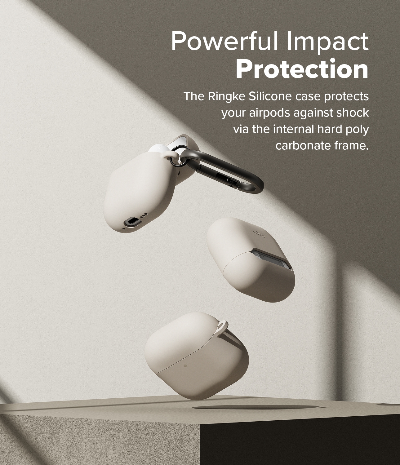 Apple AirPods 4 Silikondeksel, Stone