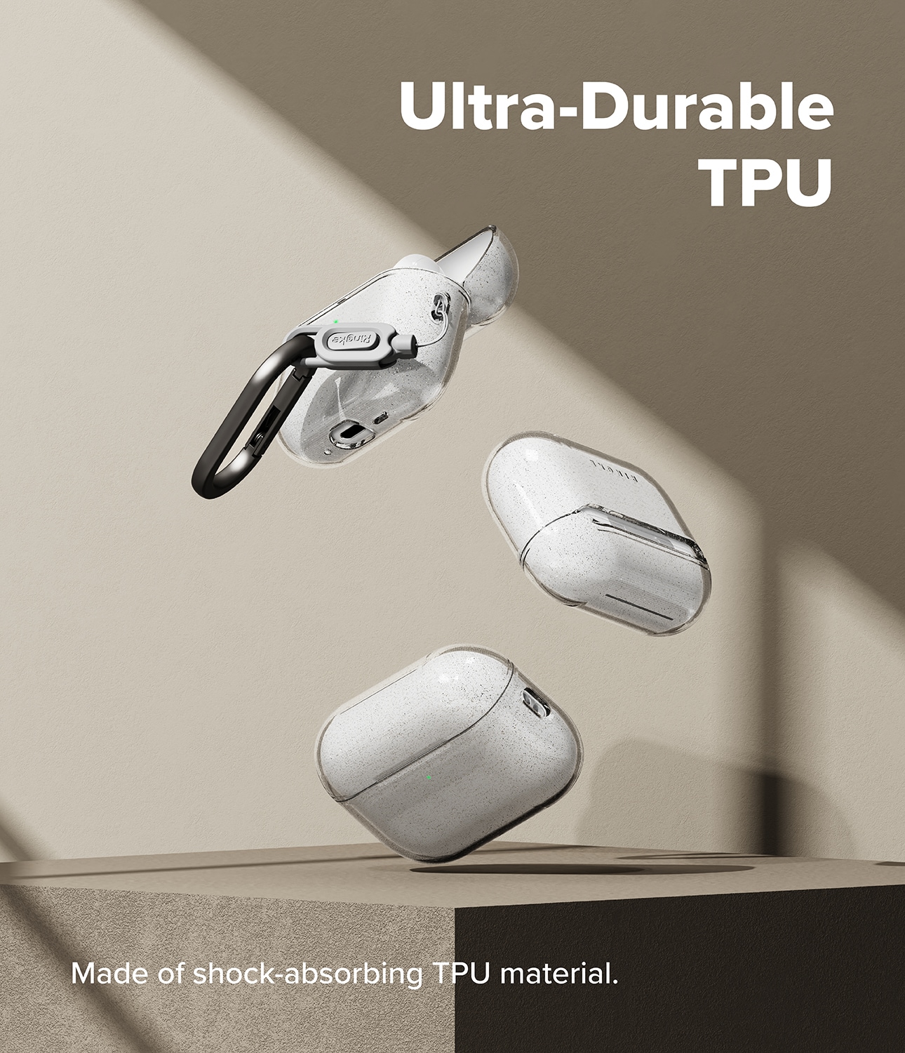 Apple AirPods Pro 3 Air Deksel, Glitter Clear