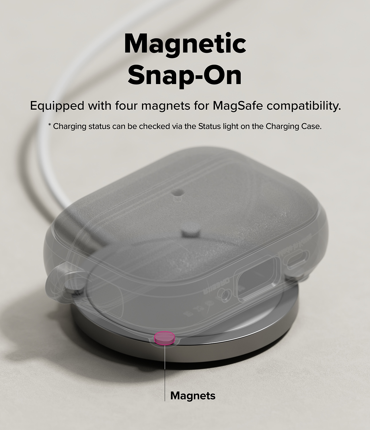 Apple AirPods Pro 3 Onyx MagSafe-deksel, Svart