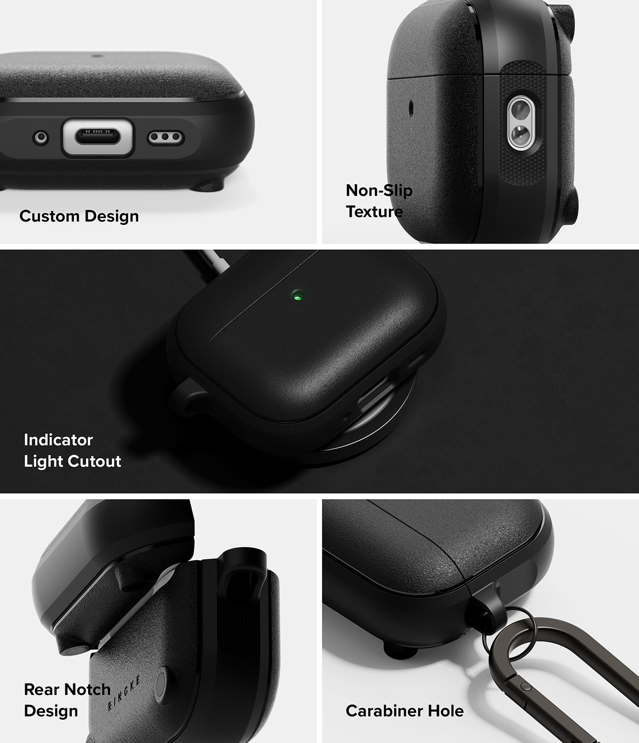 Apple AirPods Pro 3 Onyx MagSafe-deksel, Svart