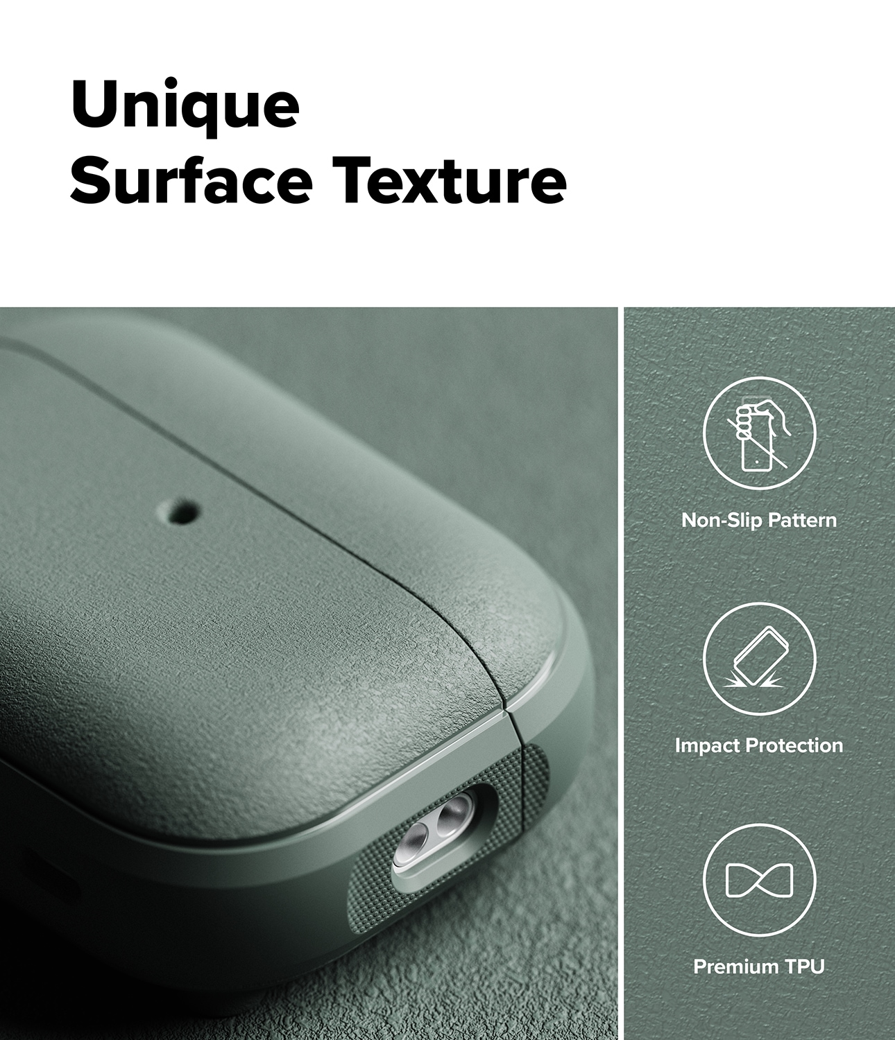 Apple AirPods Pro 3 Onyx MagSafe-deksel, Sage Green