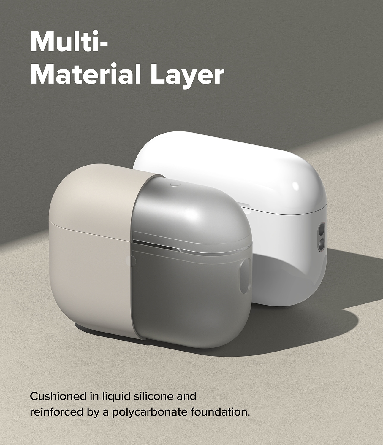 Apple AirPods Pro 3 Silikondeksel, Stone