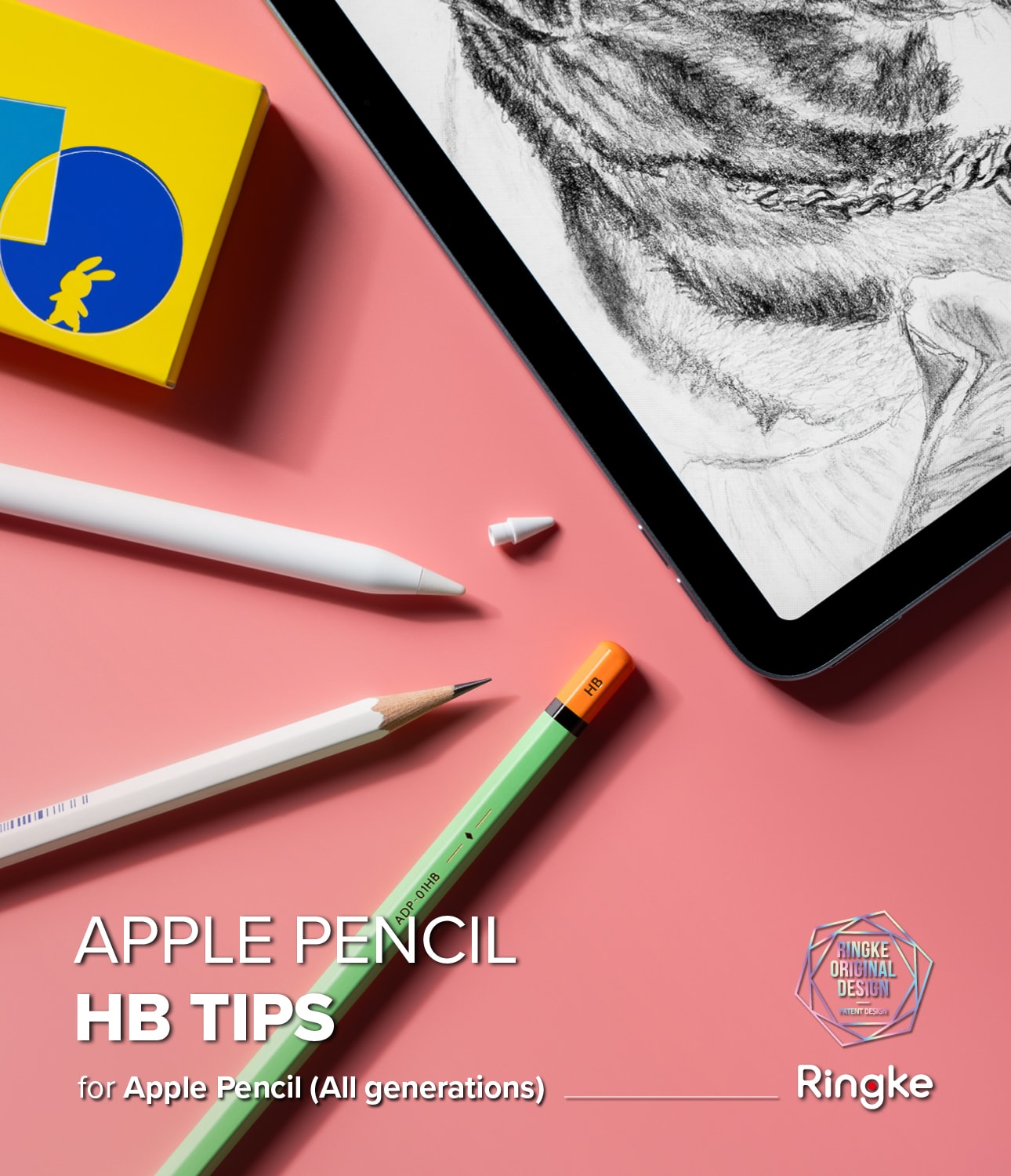 Apple Pencil Spiss Tip HB (3-pakning), Hvit