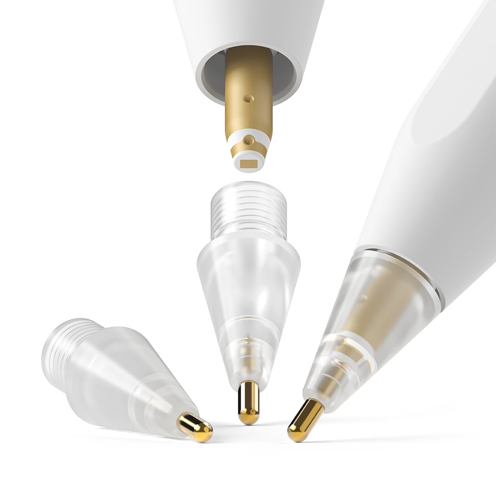 Apple Pencil Spiss Metal Tip (3-pakning), Hvit