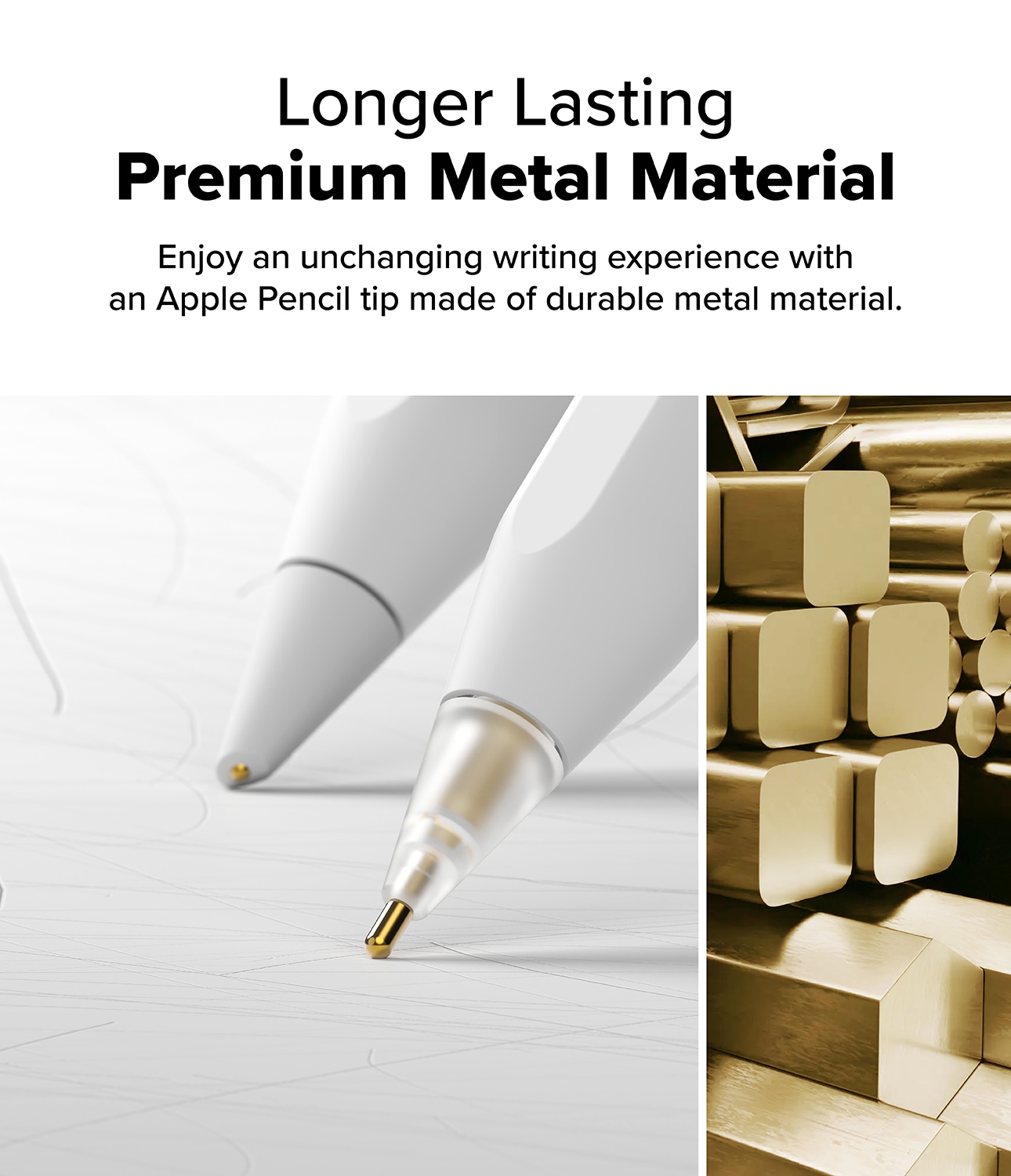 Apple Pencil Spiss Metal Tip (3-pakning), Hvit