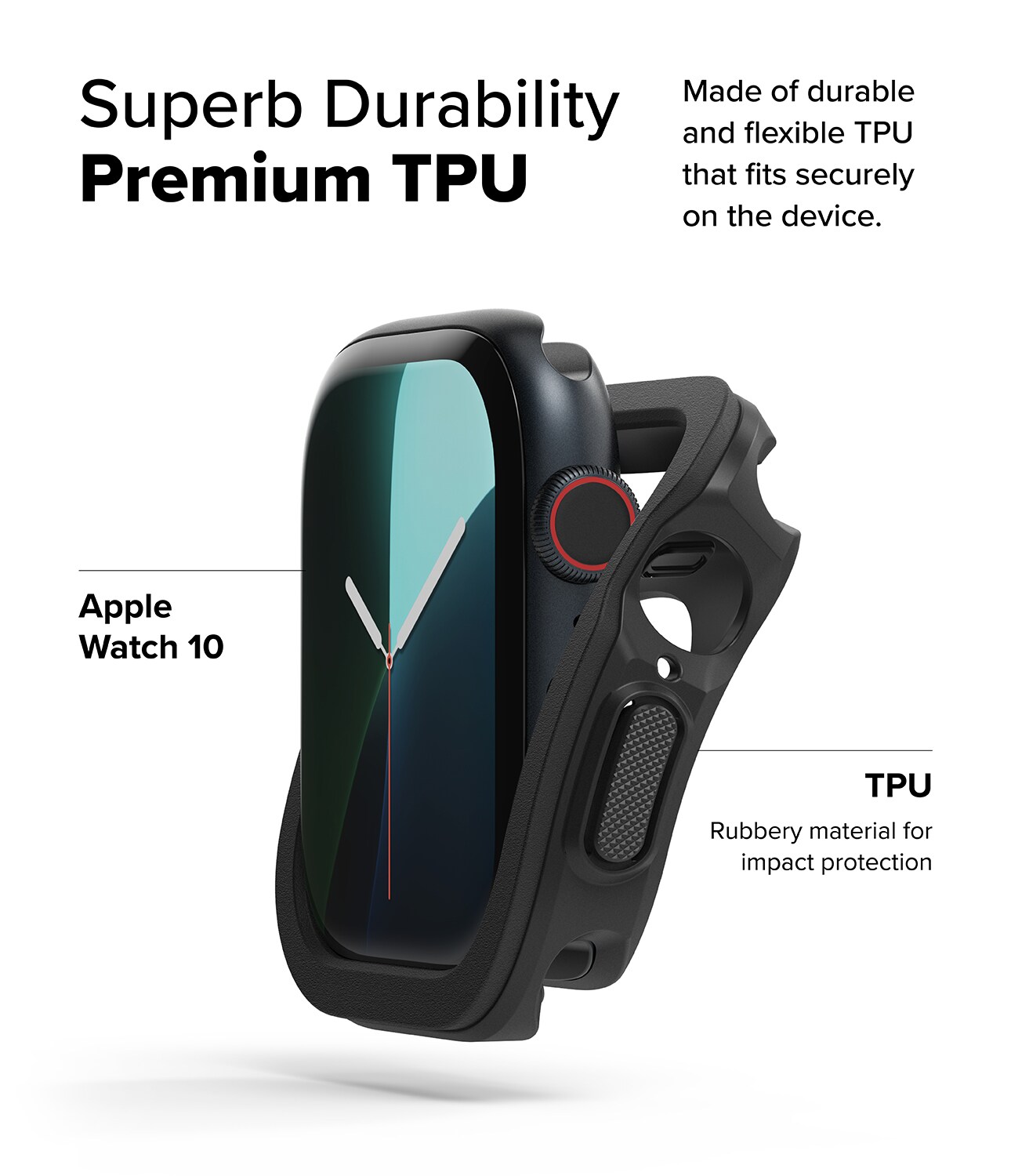 Apple Watch Series 10 42mm Air Sports deksel, Black