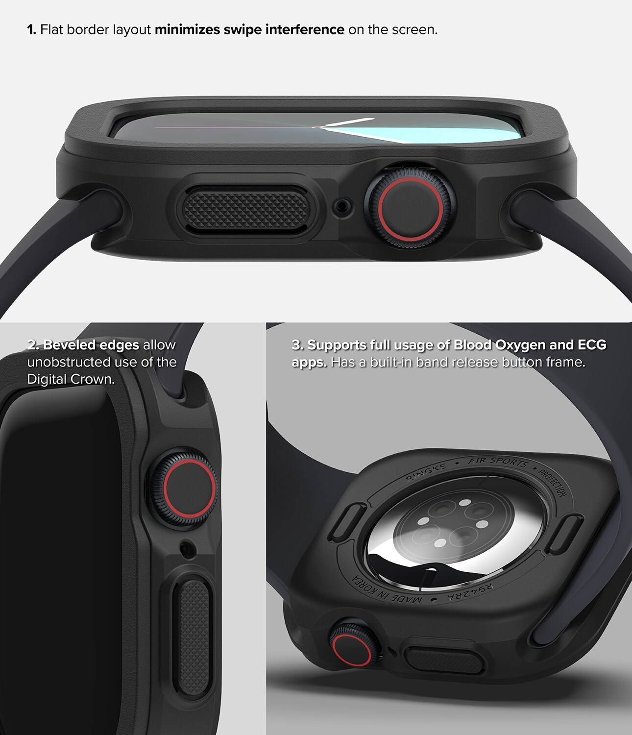 Apple Watch Series 10 42mm Air Sports deksel, Black