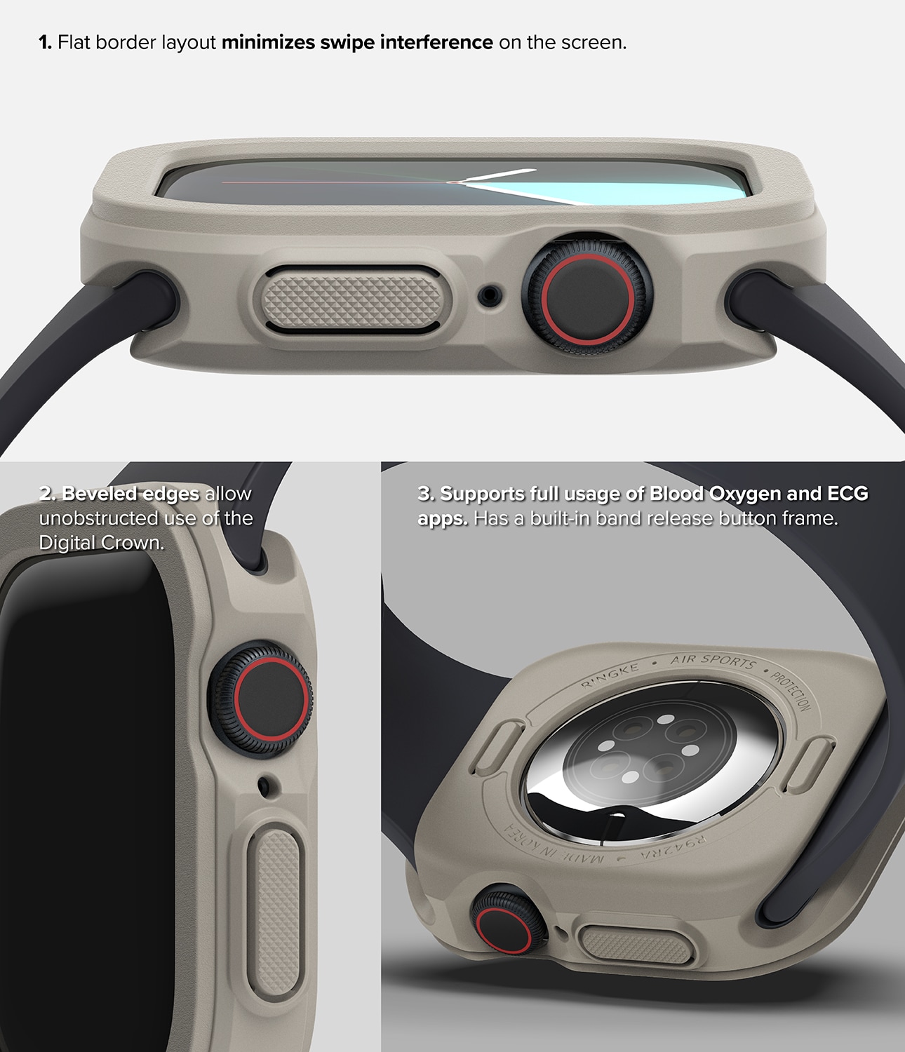 Apple Watch Series 10 42mm Air Sports deksel, Warm Gray