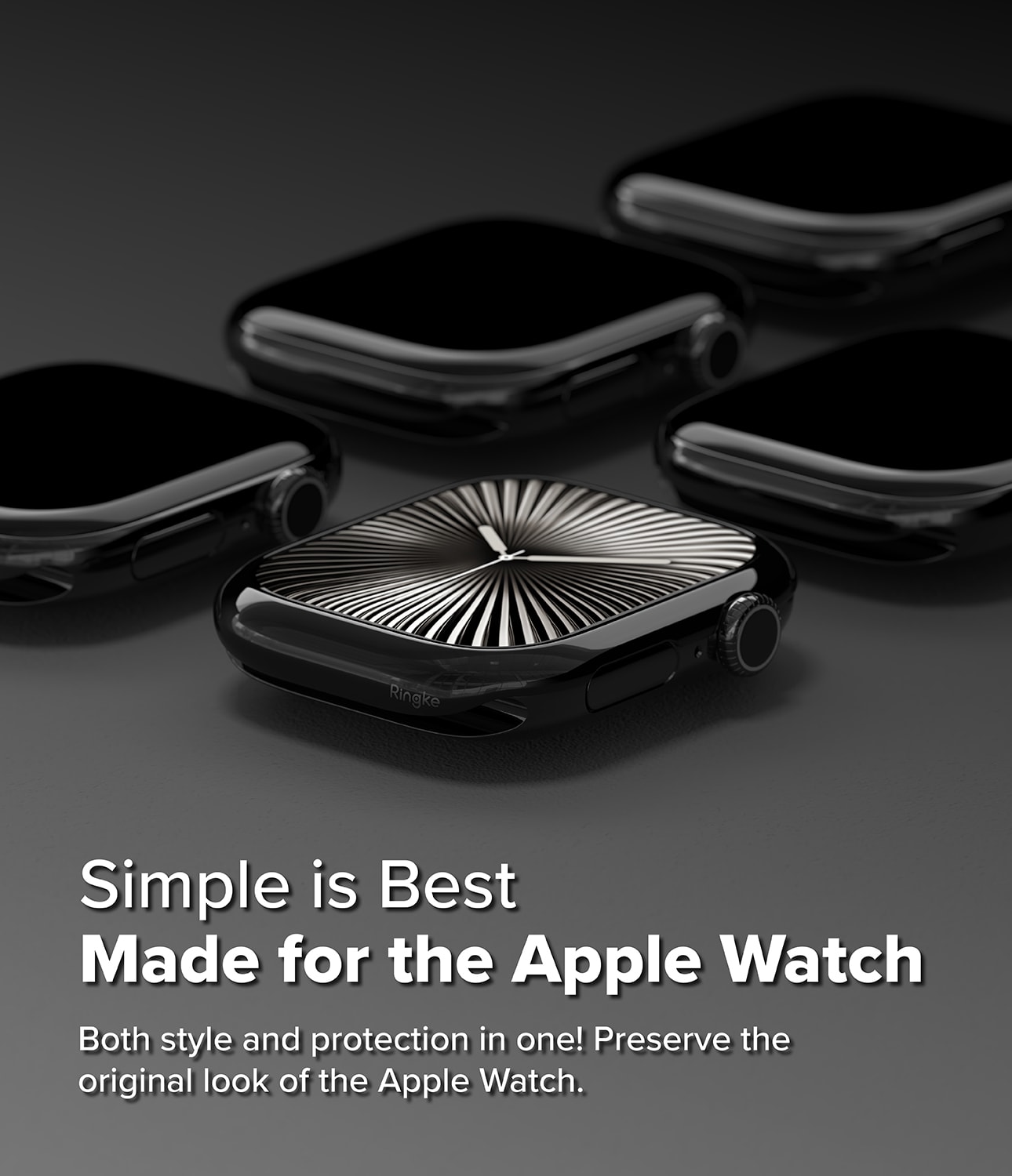 Apple Watch Series 11 42mm Beskyttelsesring - Bezel Styling Svart