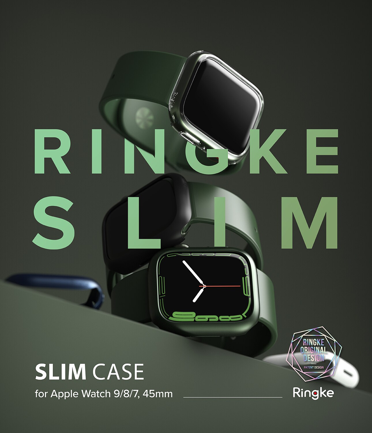 Apple Watch Series 7 45mm Tynt deksel (2-pack), Flerfarget/mønster