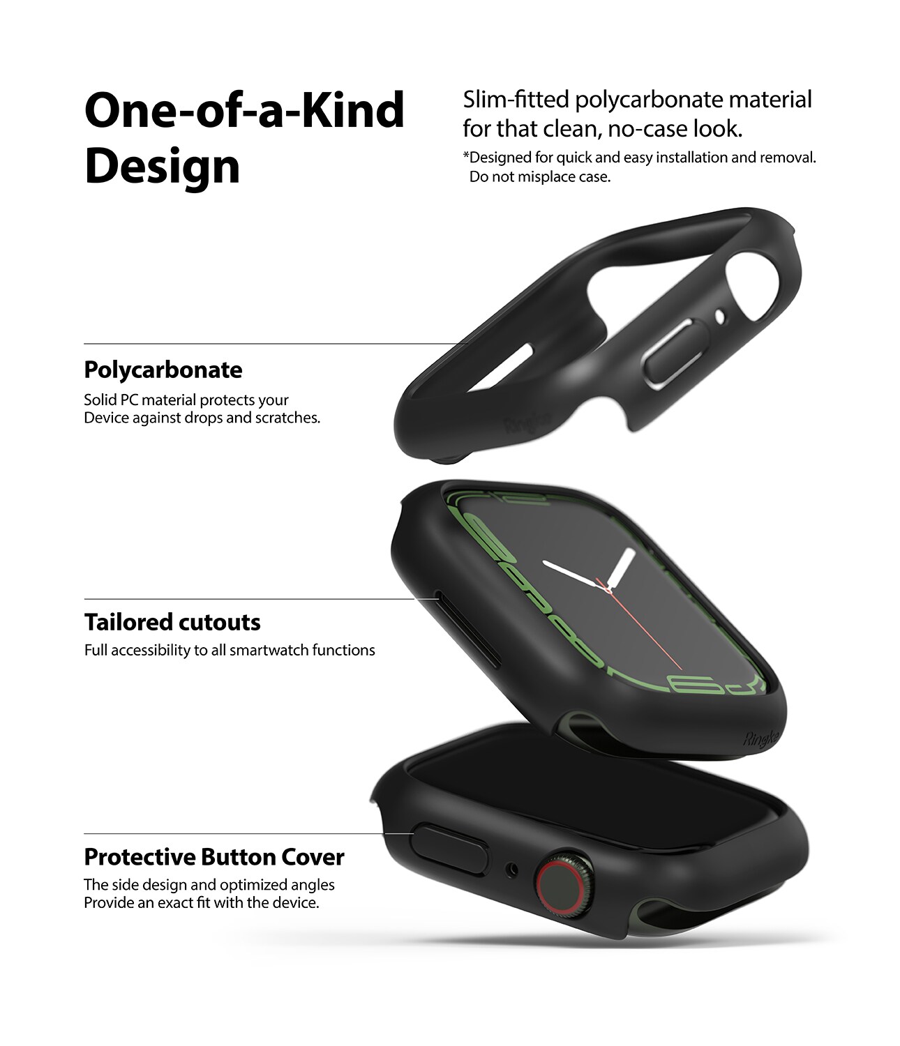 Apple Watch Series 7 45mm Tynt deksel (2-pack), Flerfarget/mønster