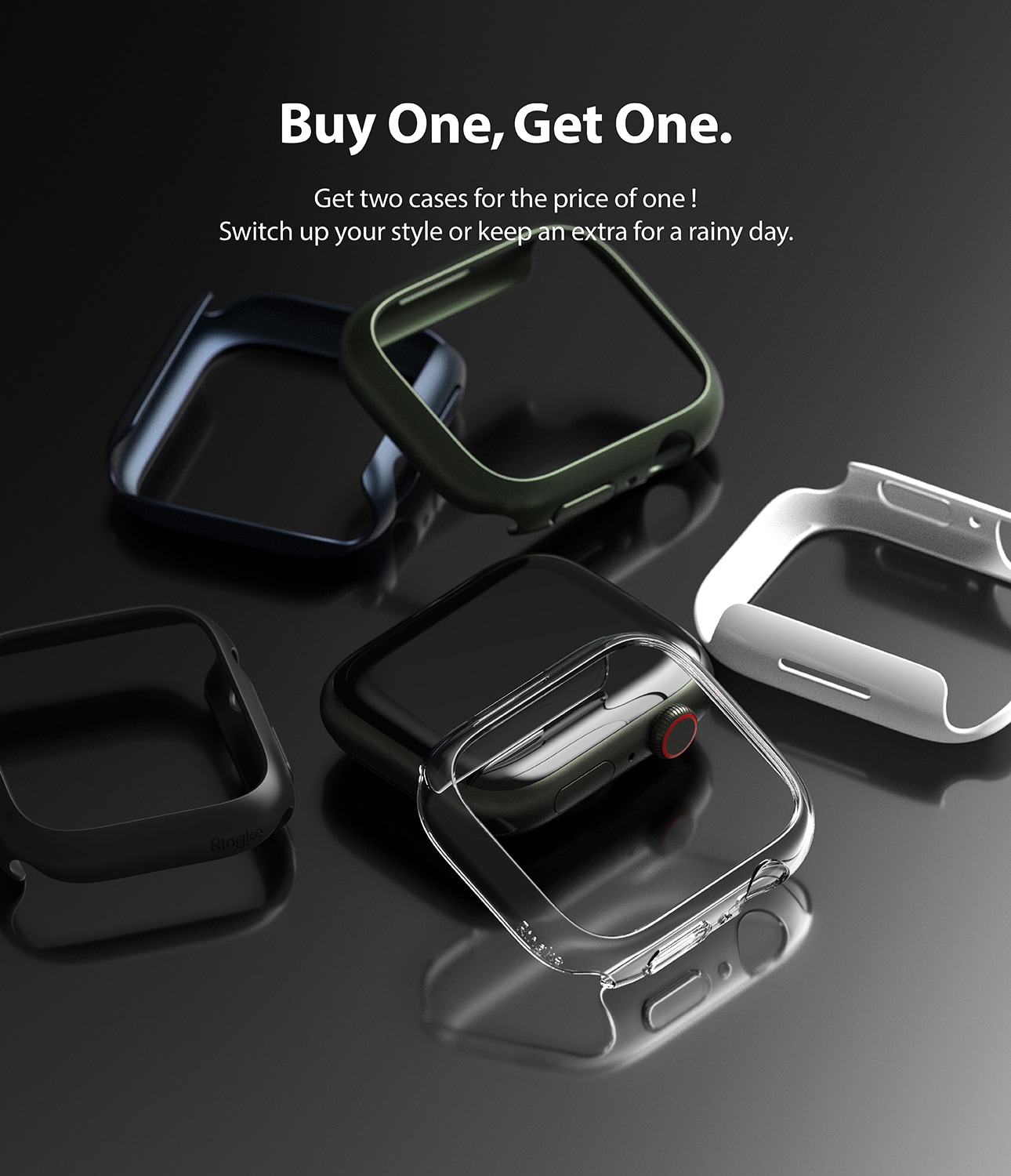 Apple Watch Series 7 45mm Tynt deksel (2-pack), Flerfarget/mønster