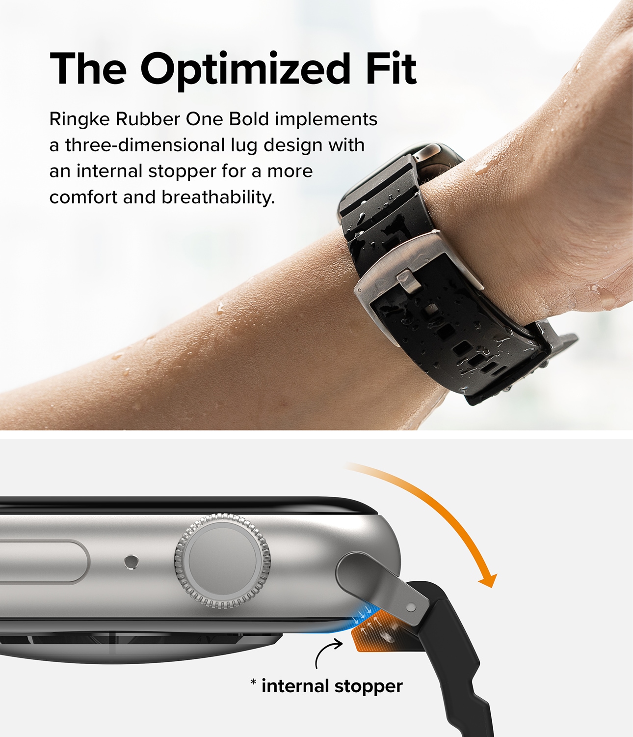 Apple Watch Series 10 46mm Reim Rubber One Bold Svart