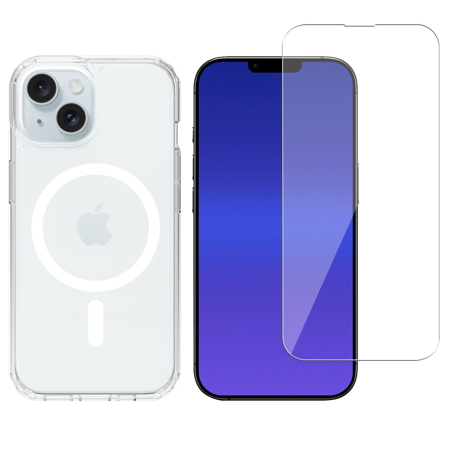 iPhone 13 MagSafe hybrid-deksel + Skjermbeskytter herdet glass