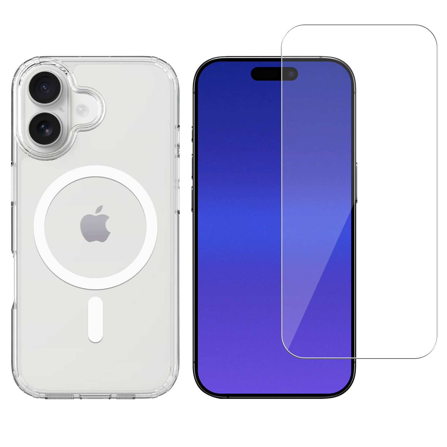 iPhone 17 MagSafe hybrid-deksel + Skjermbeskytter herdet glass