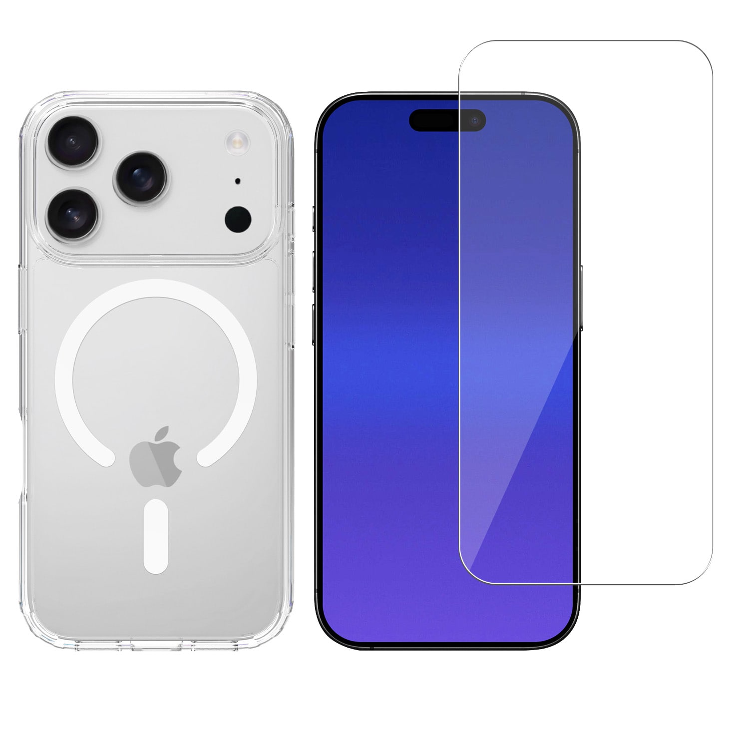 iPhone 17 Pro MagSafe hybrid-deksel + Skjermbeskytter herdet glass