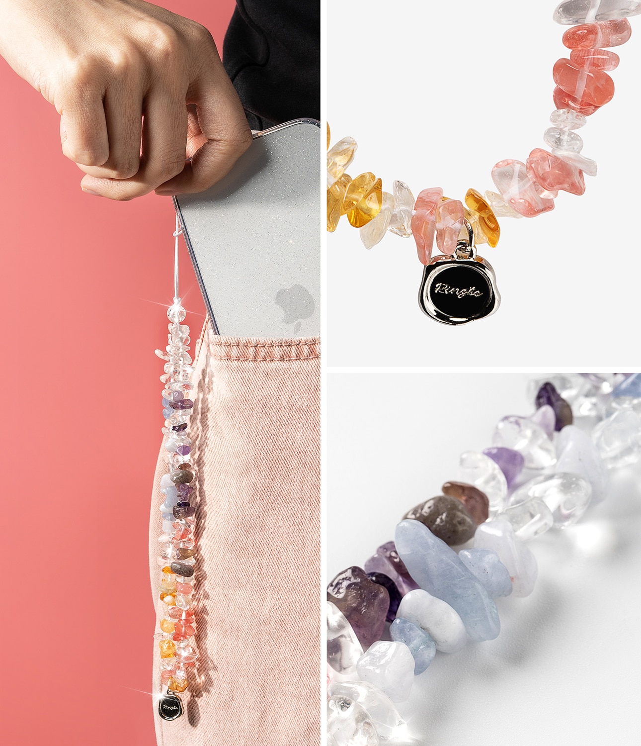 Håndleddsstropp med perler, Gemstone