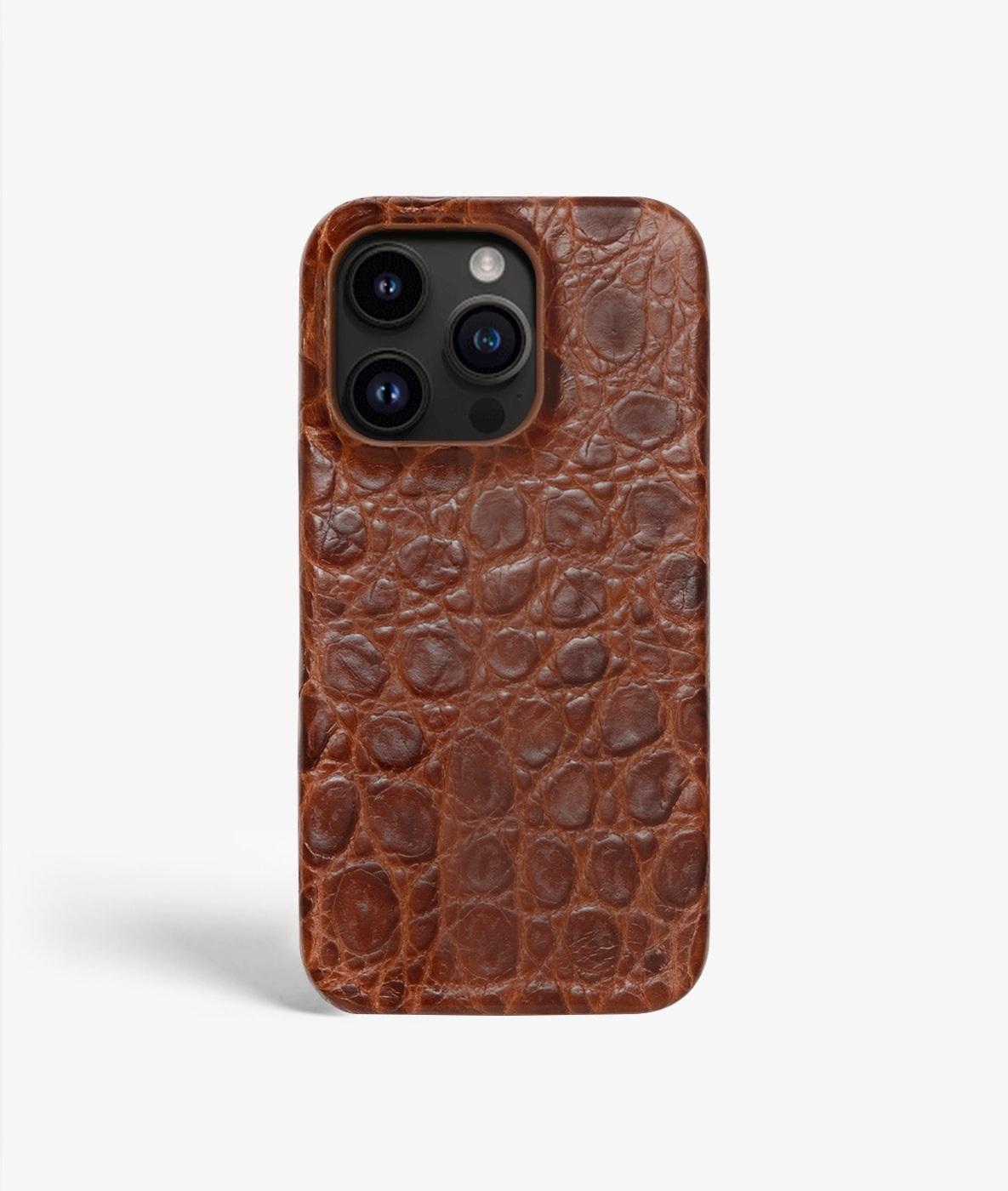 iPhone 14 Pro Deksel Small Croco Brun