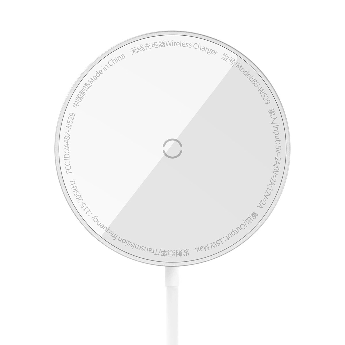 Mini3 MagSafe-lader Trådløs Induksjonslader 15W, Sølv