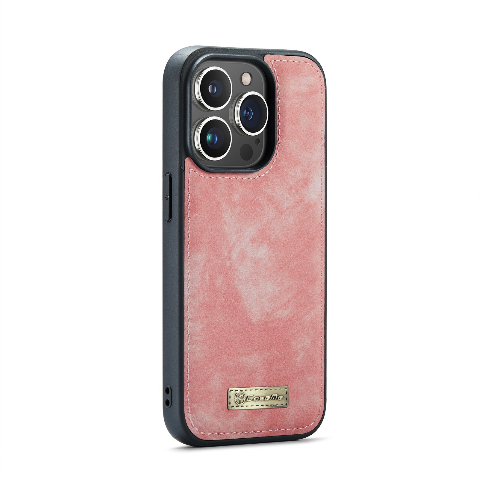 iPhone 14 Pro Romslig lommeboketui med mange kortlommer, Rosa
