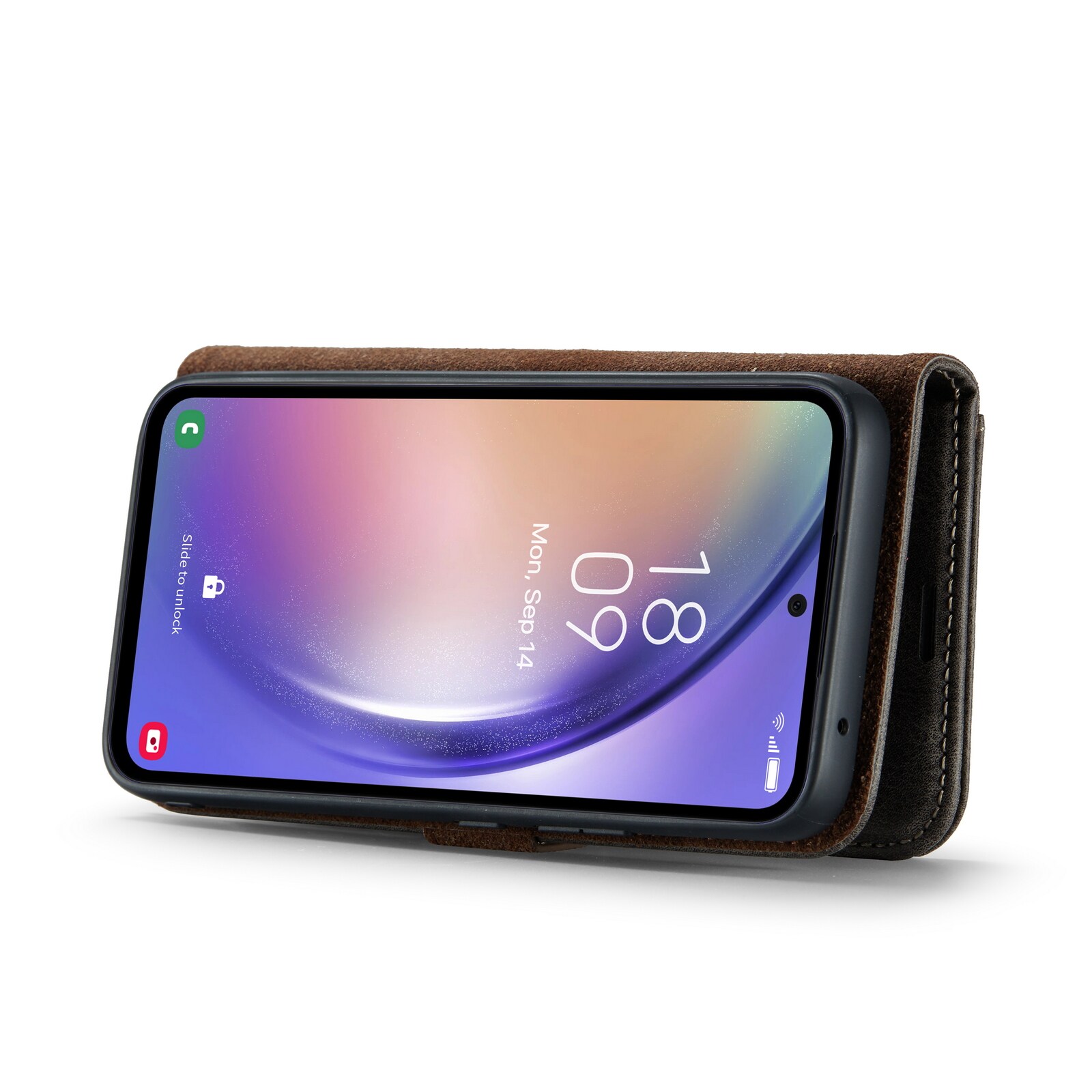 Samsung Galaxy A54 Lommeboketui med avtakbart deksel, Brown
