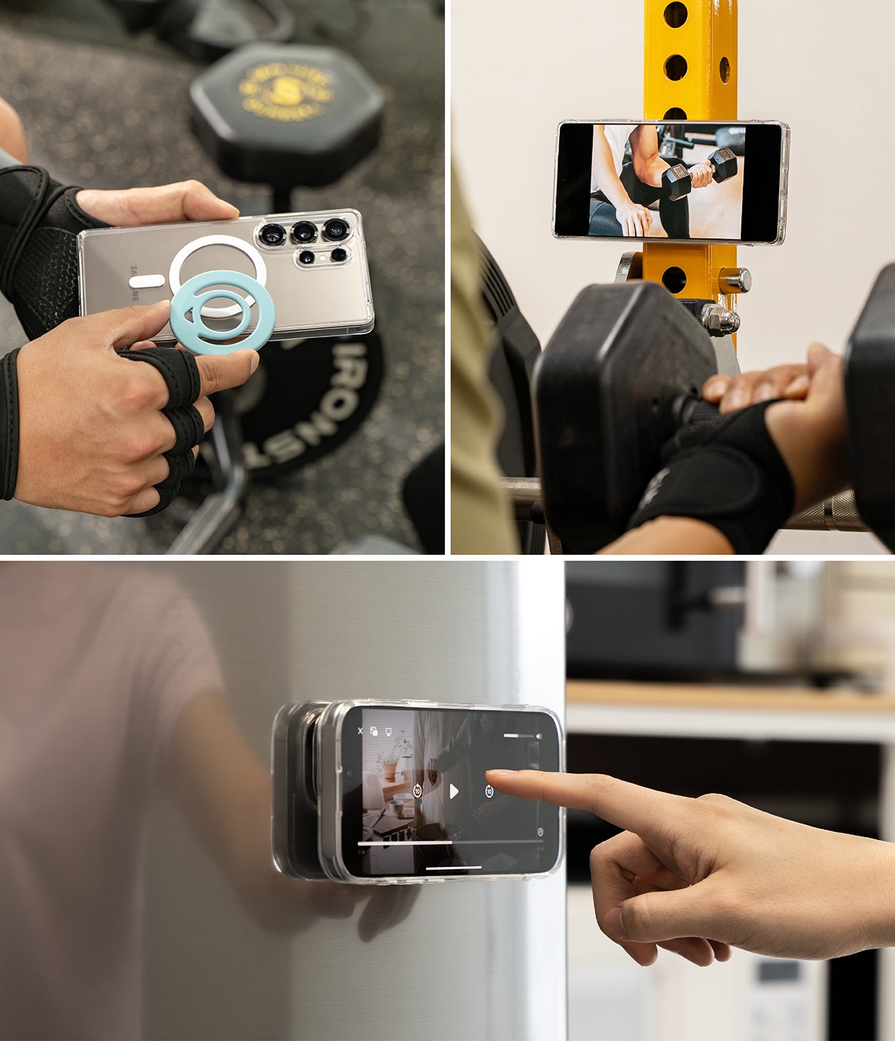 Dual magnetisk ring i silikon, Svart