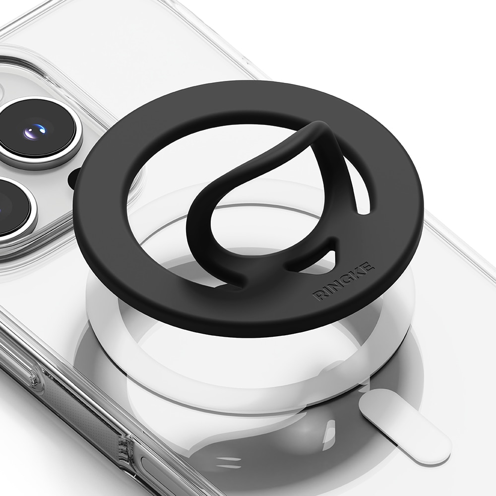 Dual magnetisk ring i silikon, Svart