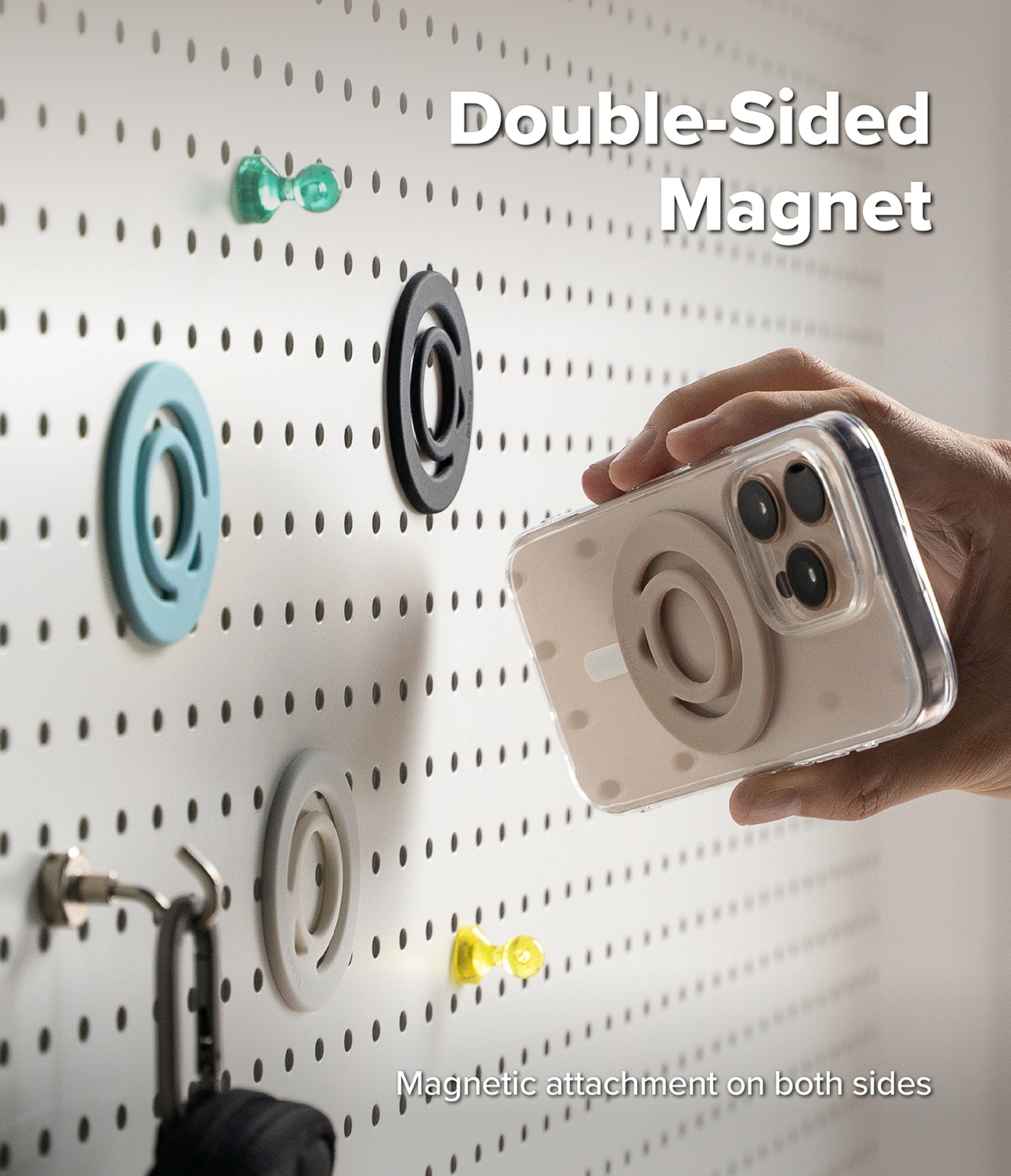 Dual magnetisk ring i silikon, Light Teal