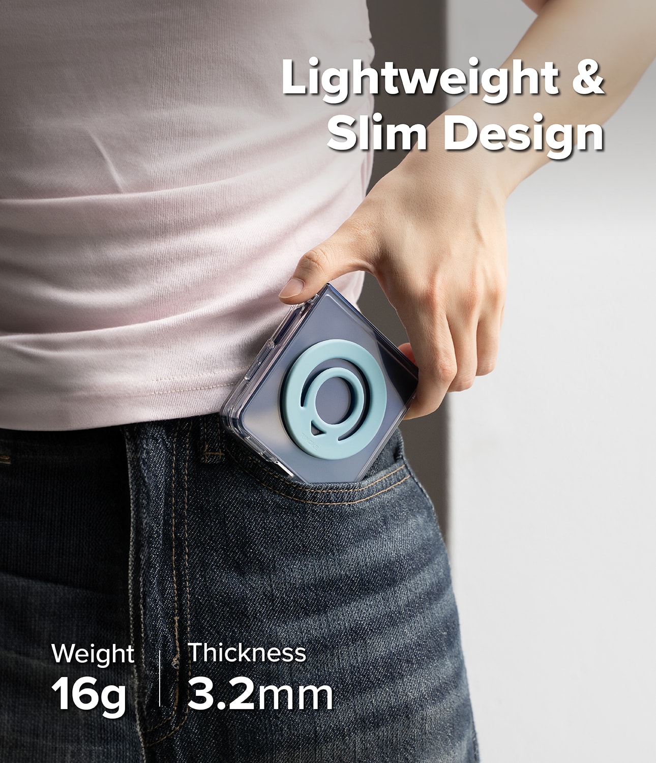 Dual magnetisk ring i silikon, Light Teal