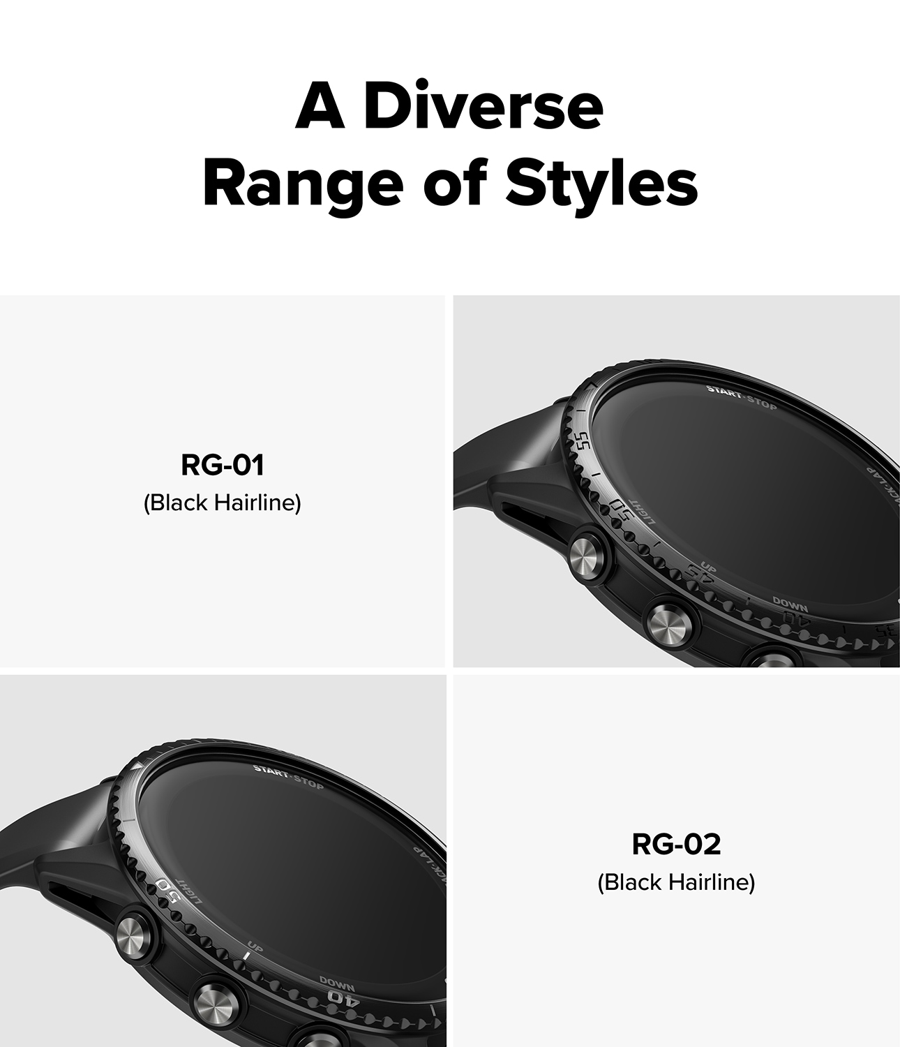 Garmin Forerunner 970 Beskyttelsesring - Bezel Styling Svart