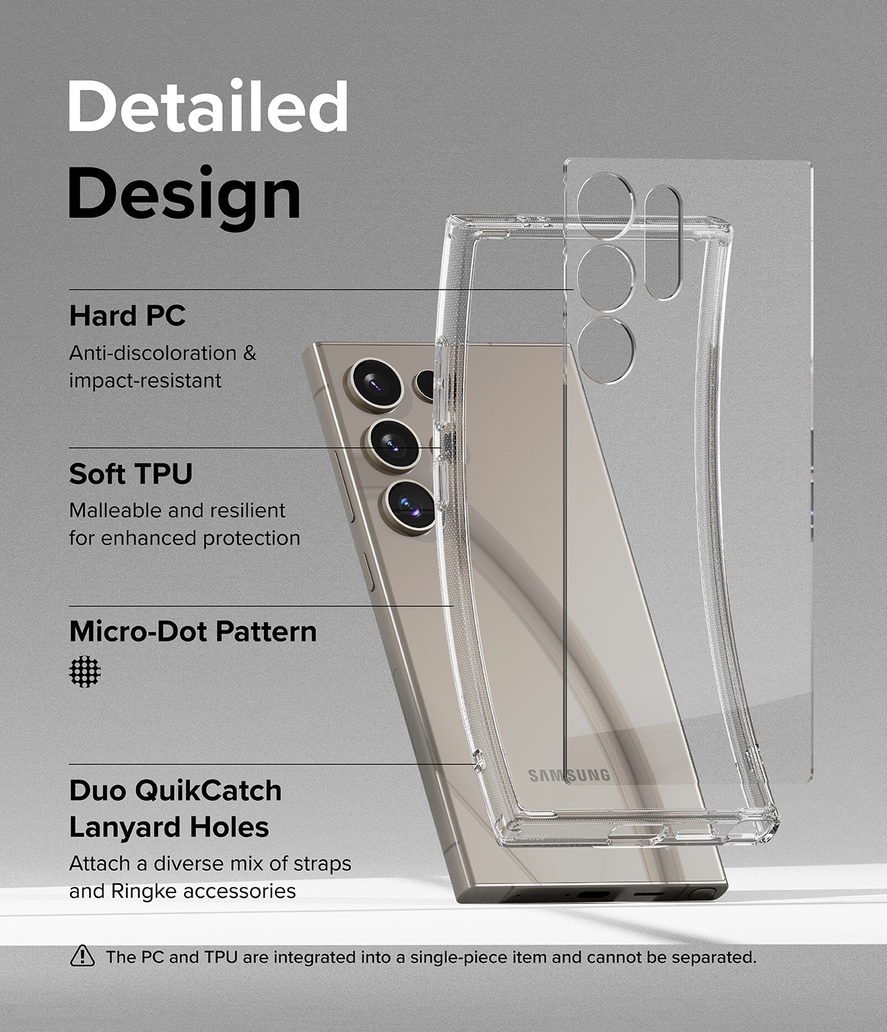 Samsung Galaxy S24 Ultra Fusion deksel, Gjennomsiktig