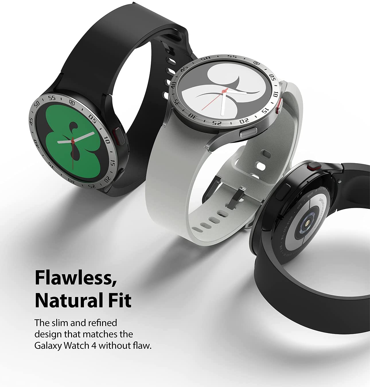 Samsung Galaxy Watch 4 44mm Beskyttelsesring - Bezel Styling Sølv