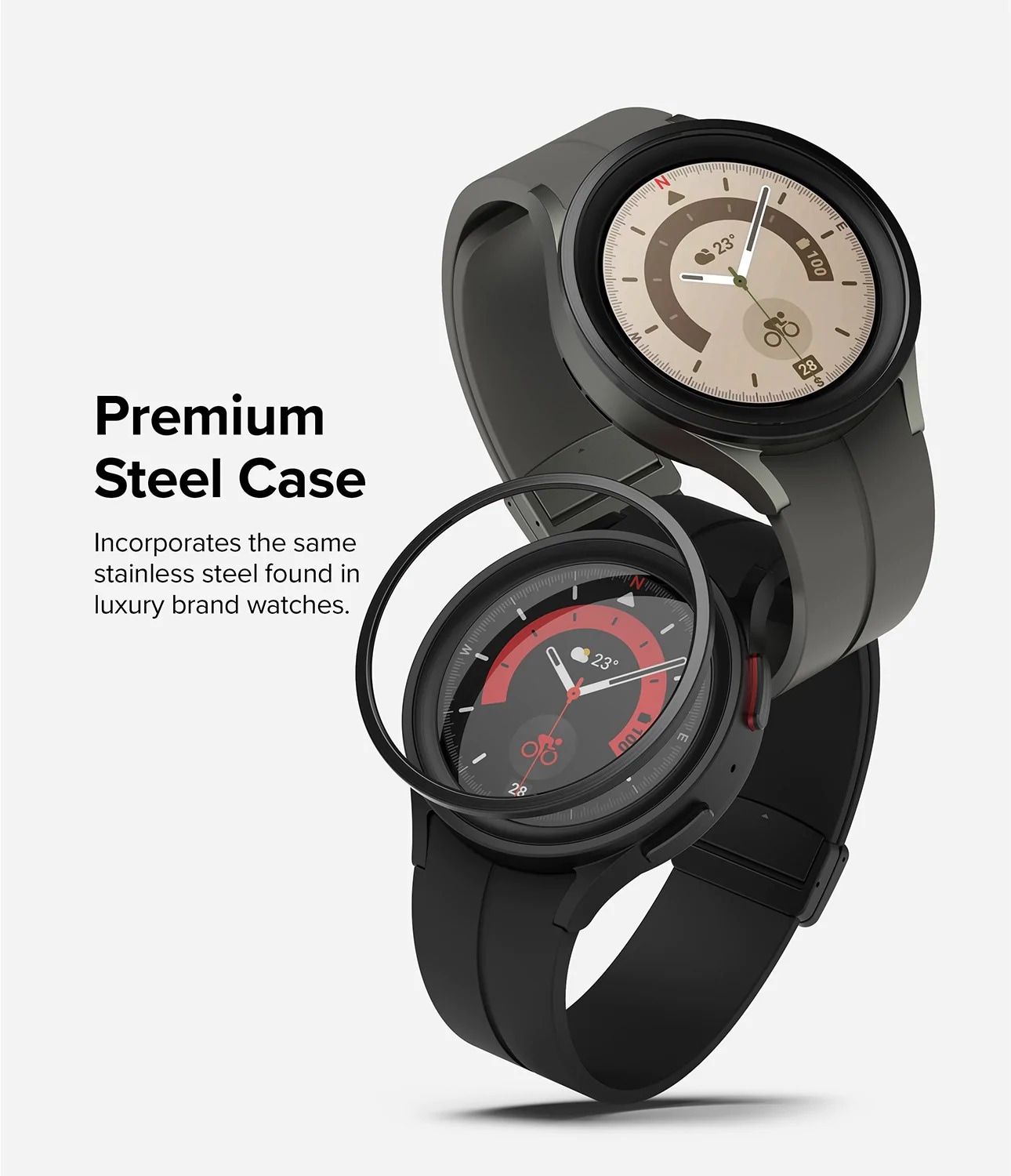 Samsung Galaxy Watch 5 Pro 45mm Beskyttelsesring - Bezel Styling Svart