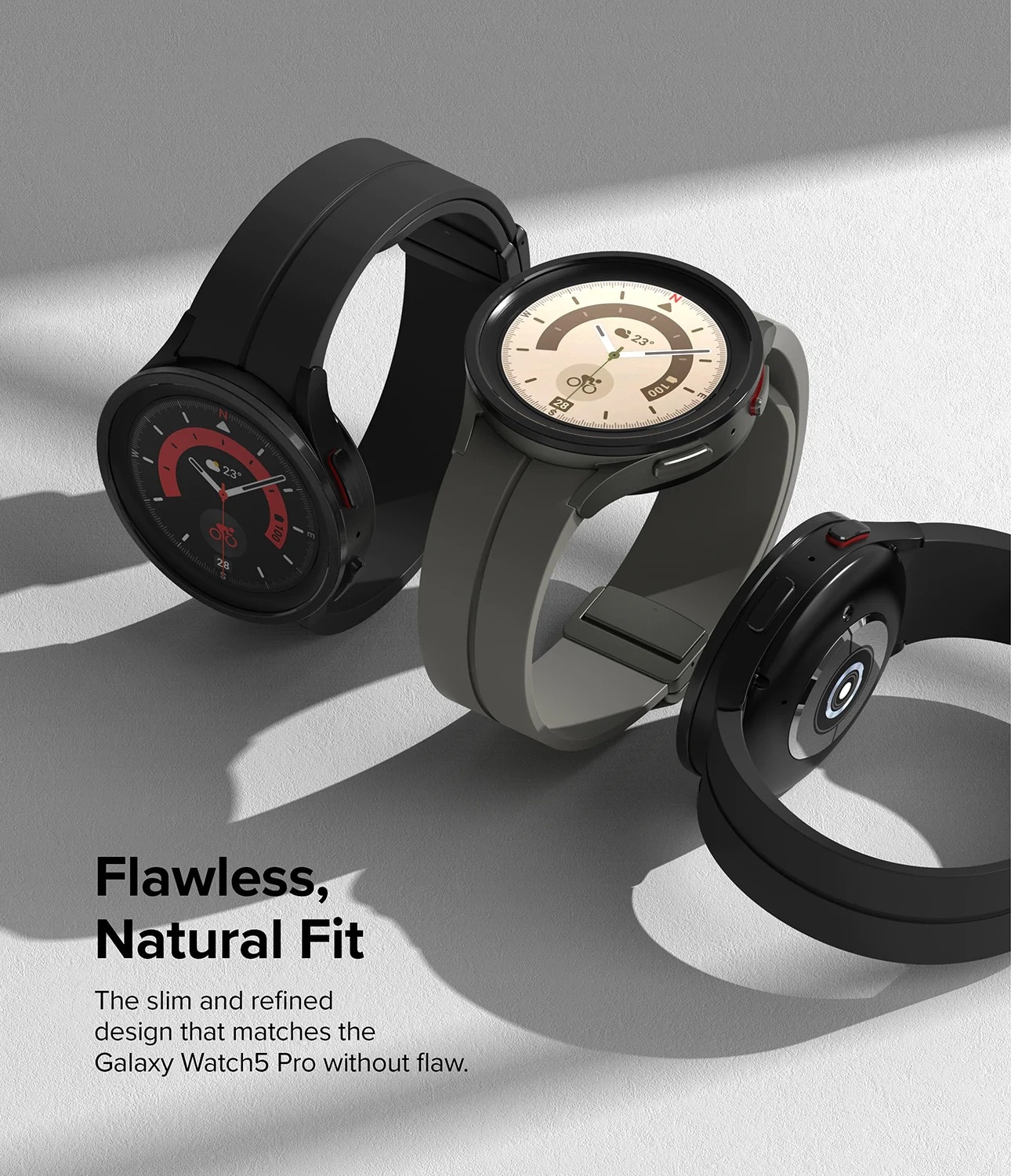 Samsung Galaxy Watch 5 Pro 45mm Beskyttelsesring - Bezel Styling Svart