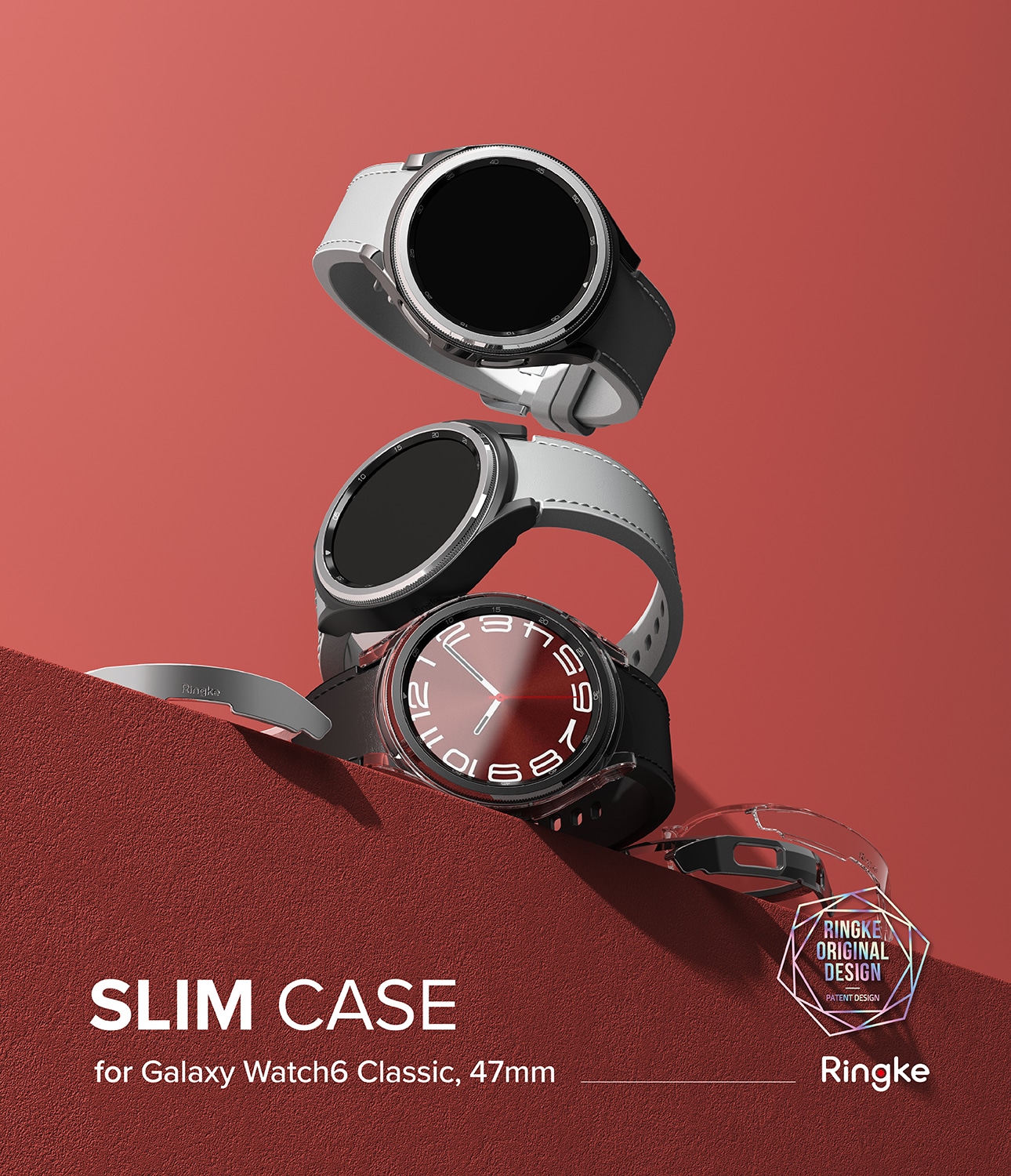 Samsung Galaxy Watch 6 Classic 47mm Tynt deksel (2-pack), Flerfarget/mønster