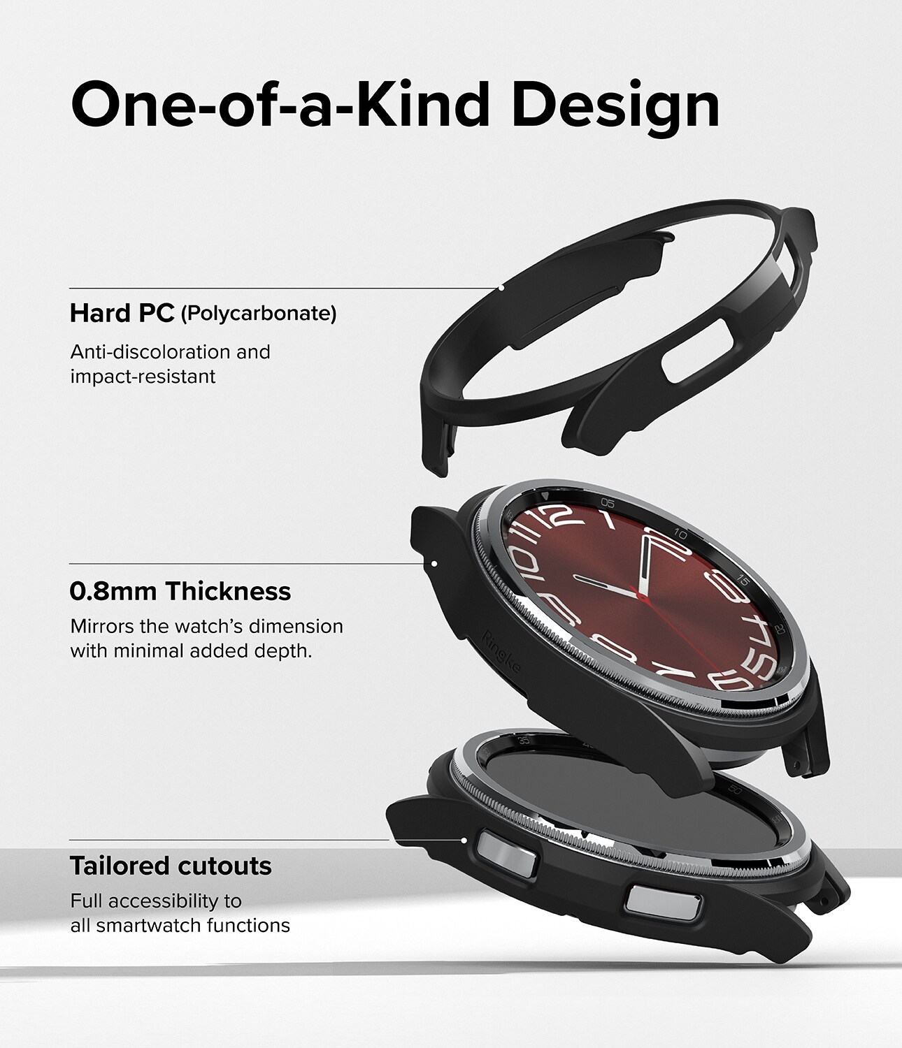 Samsung Galaxy Watch 6 Classic 47mm Tynt deksel (2-pack), Flerfarget/mønster