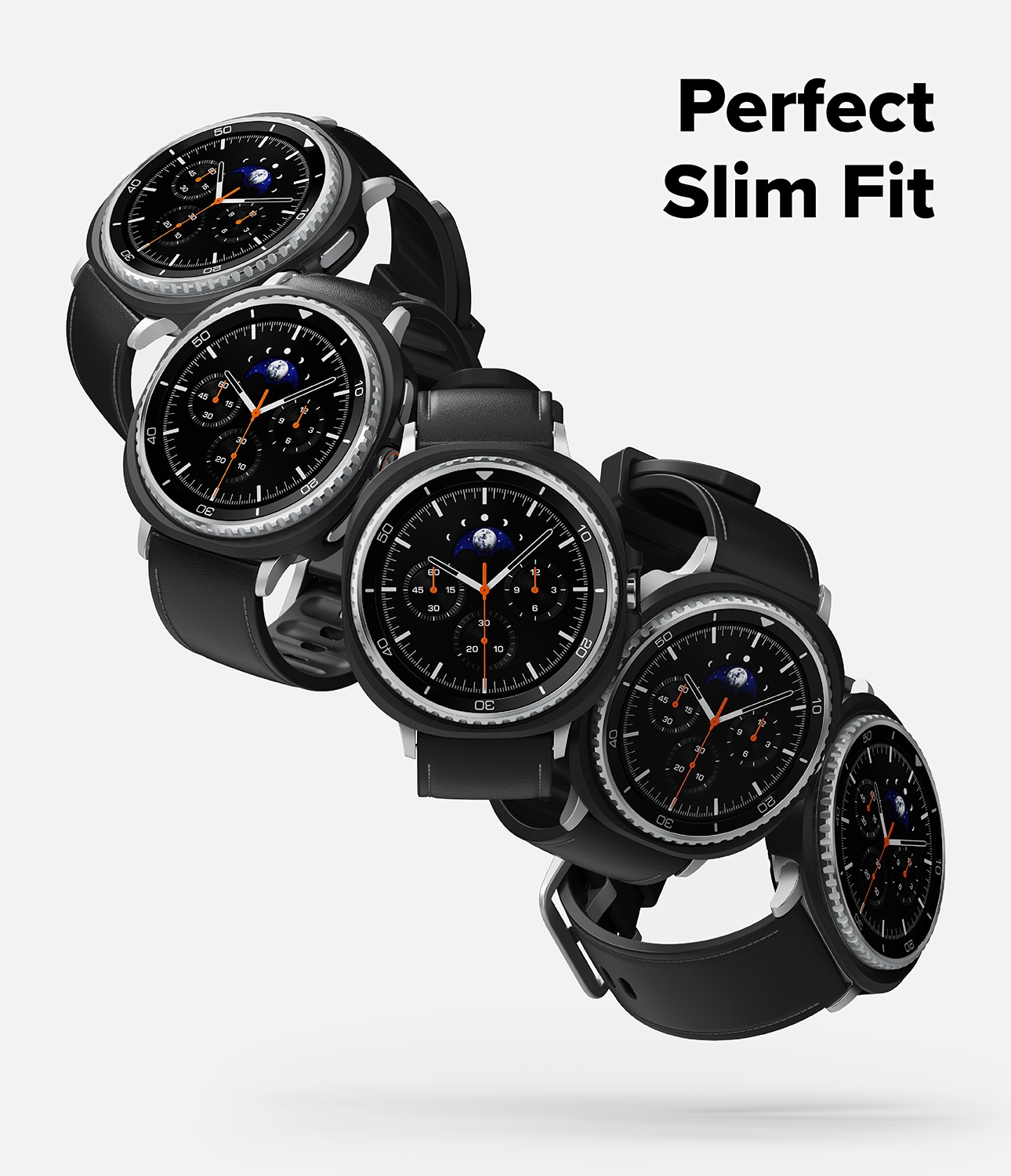 Samsung Galaxy Watch 8 Classic Tynt deksel (2-pack), Matte Black & Clear