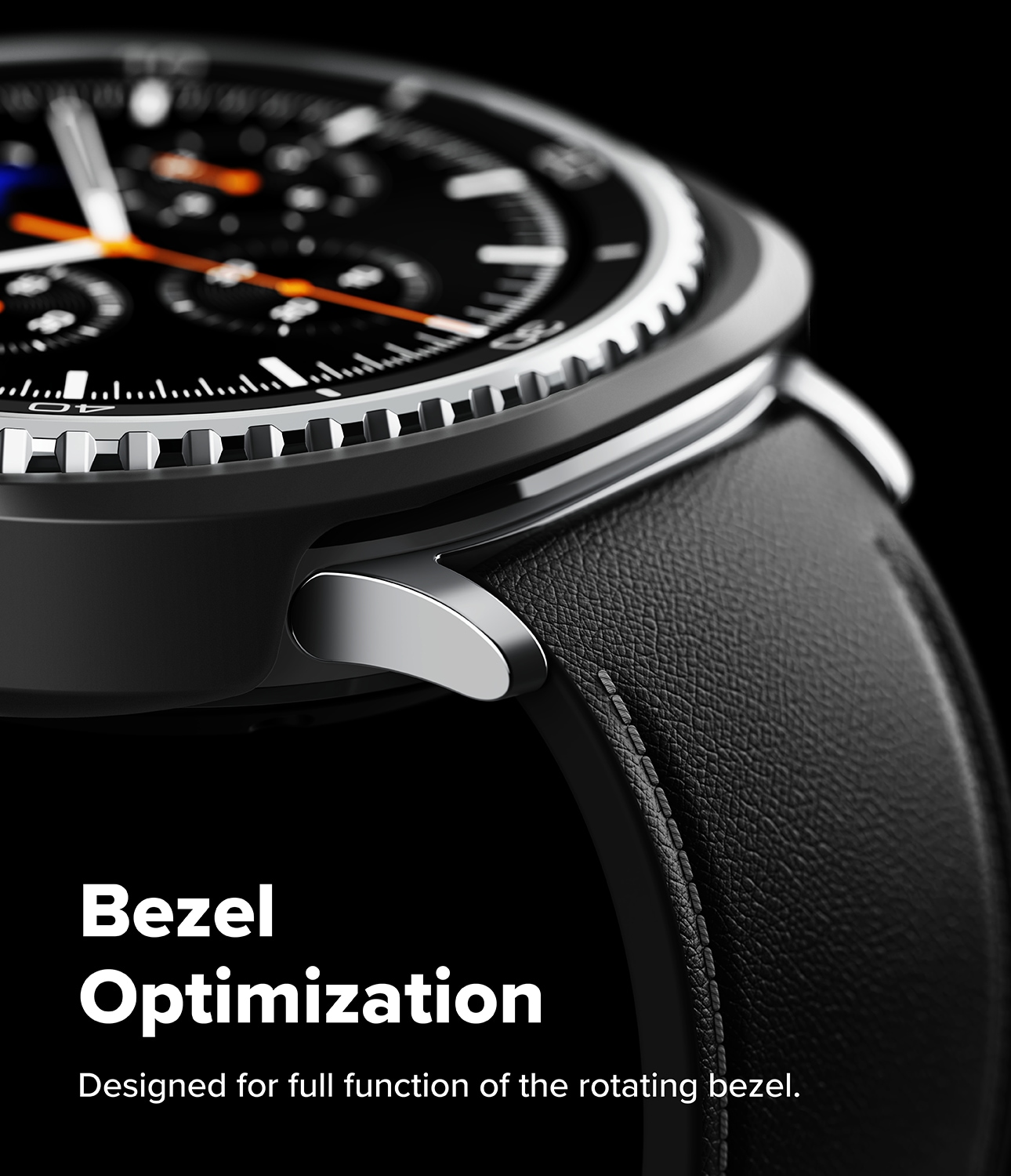 Samsung Galaxy Watch 8 Classic Tynt deksel (2-pack), Matte Black & Clear