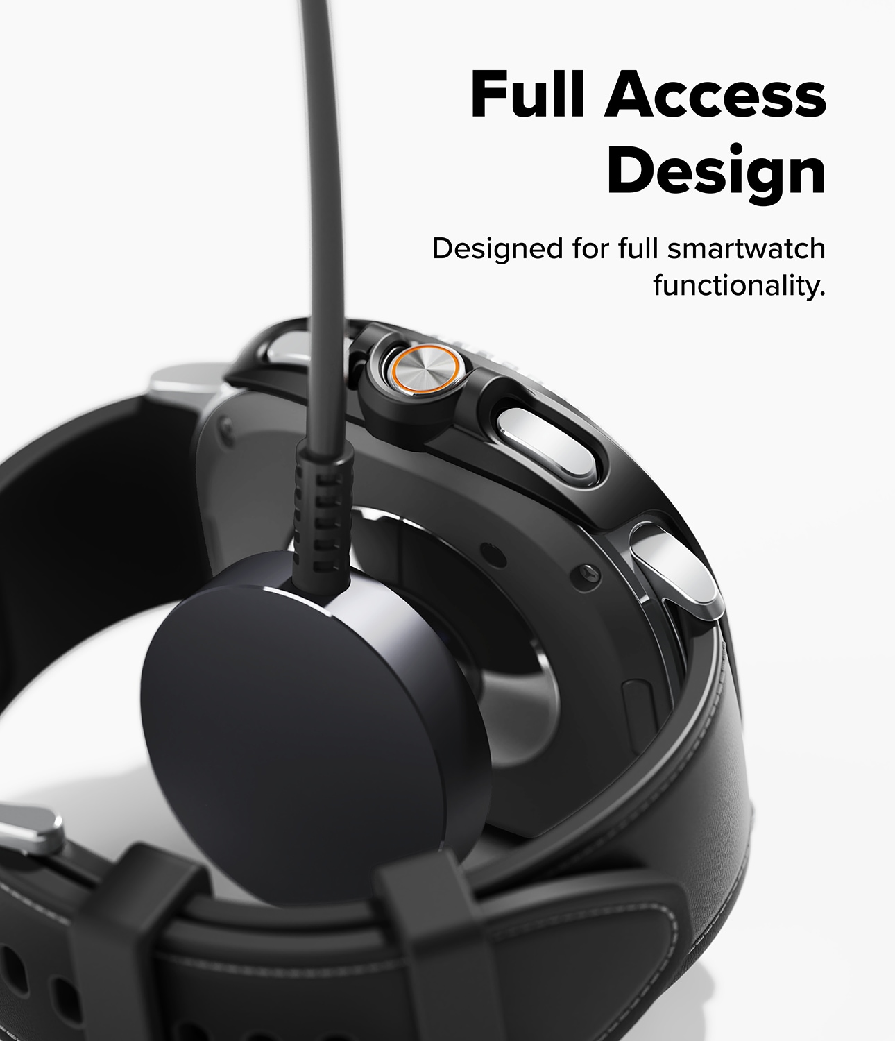 Samsung Galaxy Watch 8 Classic Tynt deksel (2-pack), Matte Black & Clear