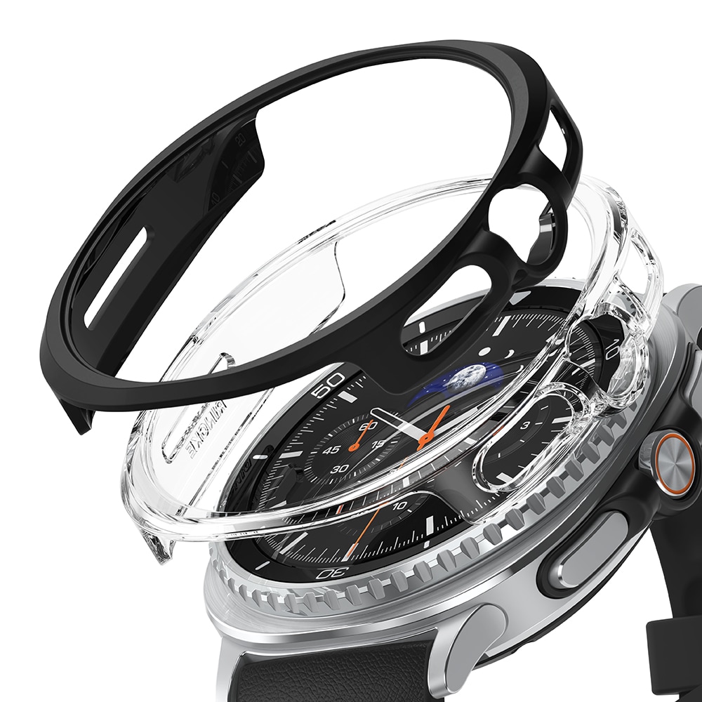 Samsung Galaxy Watch 8 Classic Tynt deksel (2-pack), Matte Black & Clear