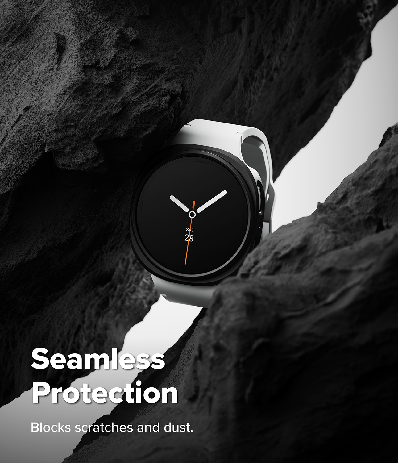 Samsung Galaxy Watch 8 40mm Tynt deksel (2-pack), Matte Black & Clear