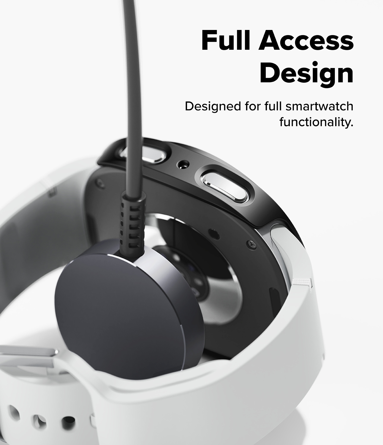 Samsung Galaxy Watch 8 40mm Tynt deksel (2-pack), Matte Black & Clear
