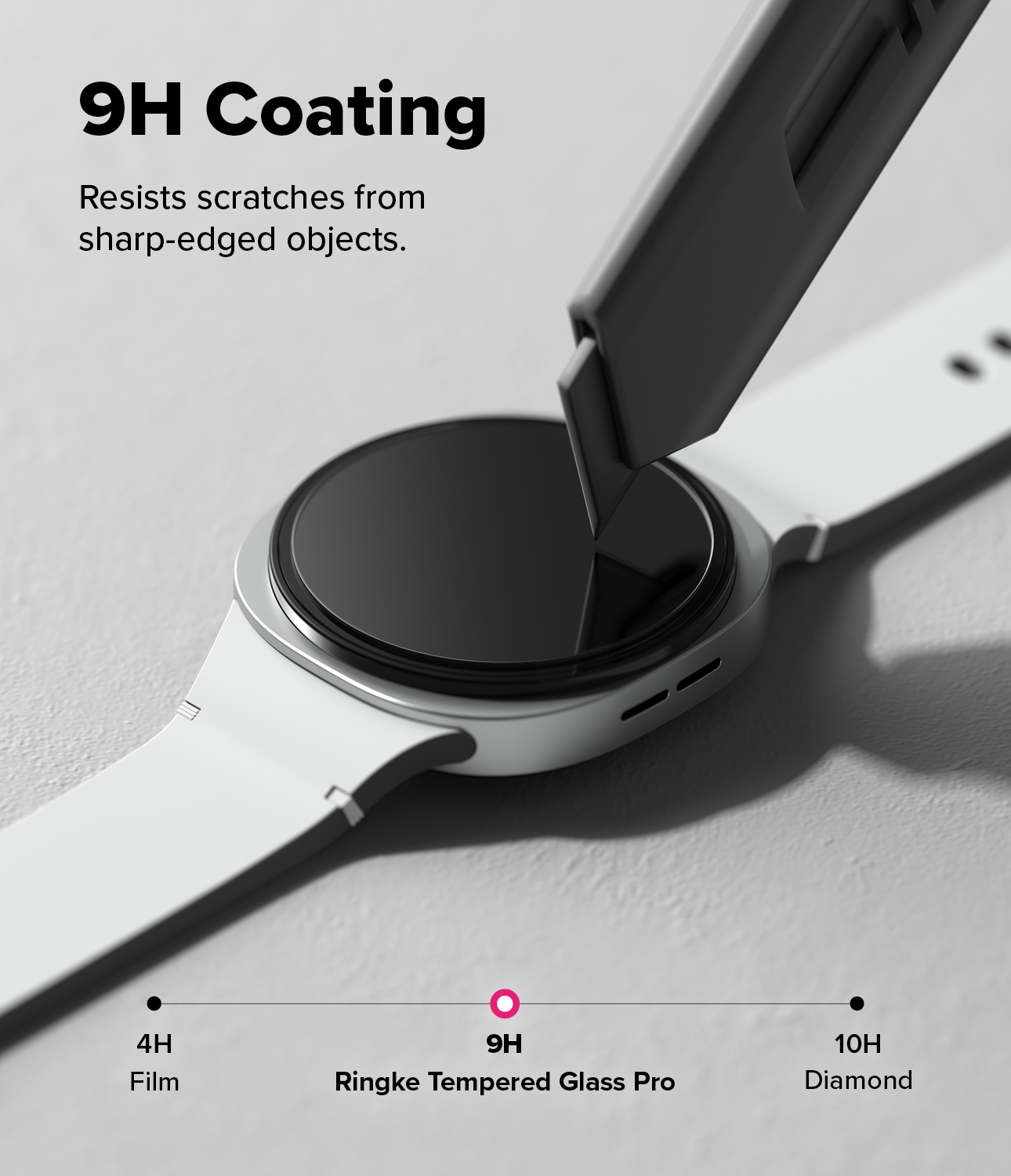 Samsung Galaxy Watch 8 40mm Skjermbeskytter i glass med monteringsramme (2-pack)