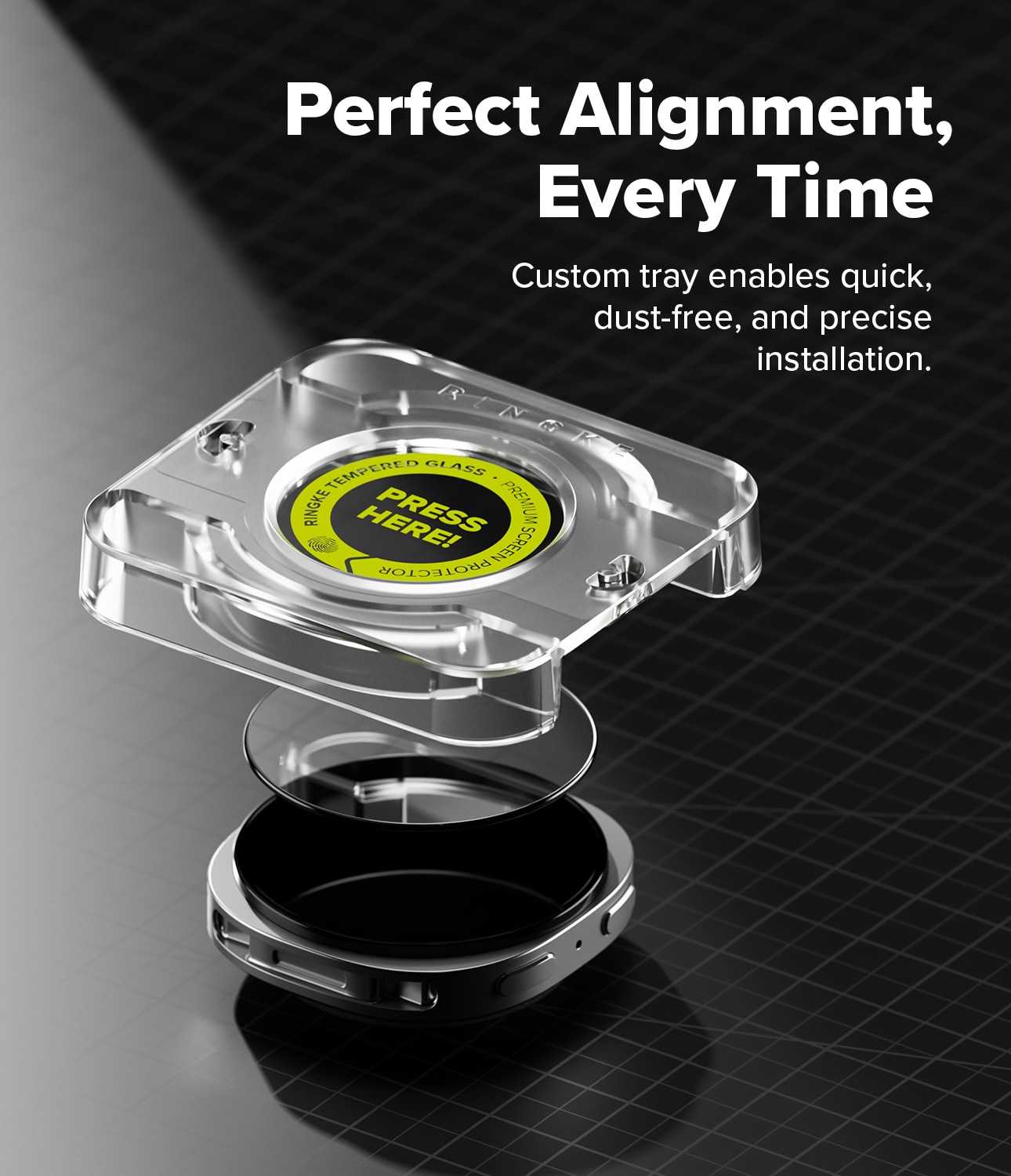 Samsung Galaxy Watch 8 Classic Skjermbeskytter i glass med monteringsramme (2-pack)