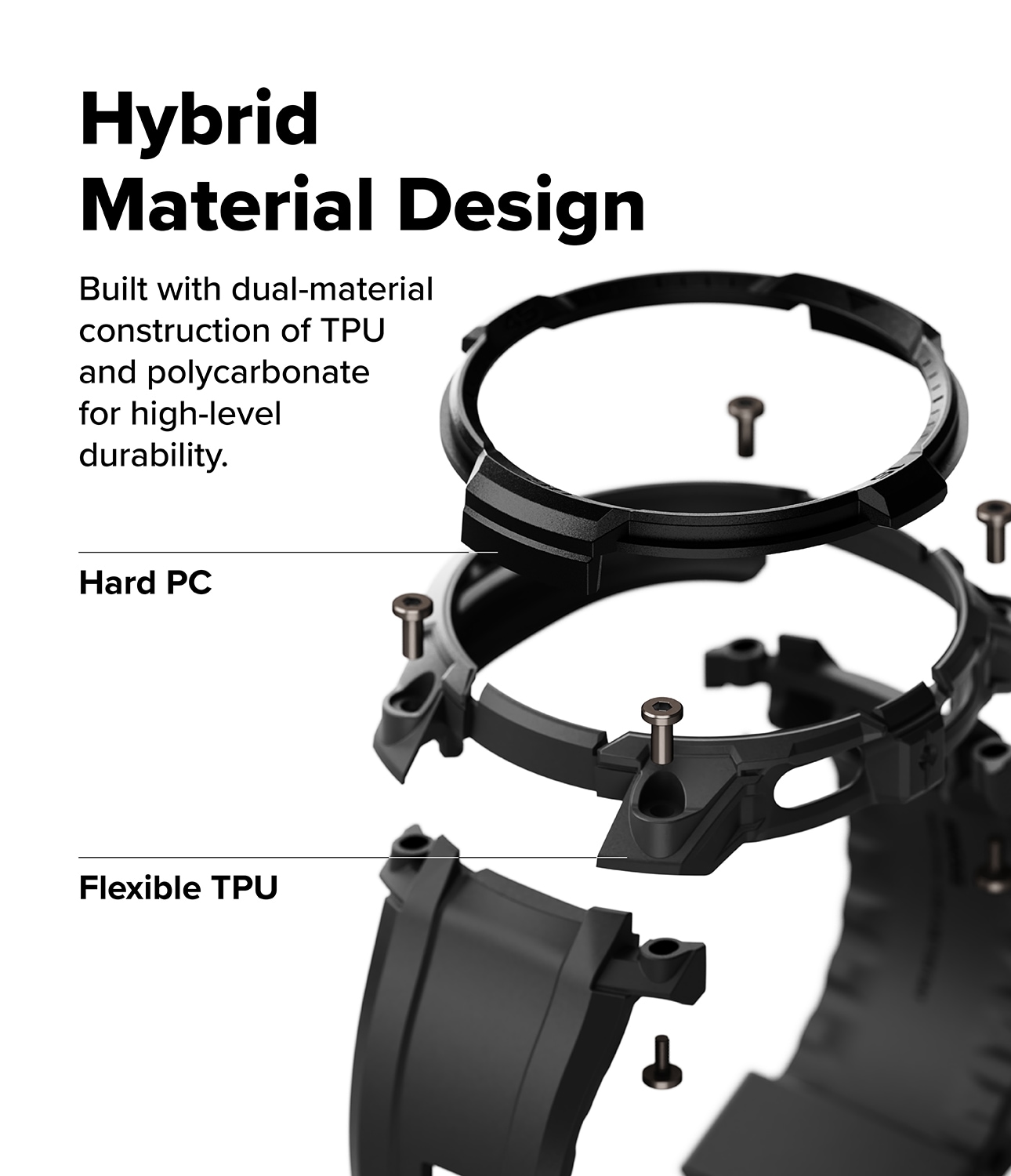 Samsung Galaxy Watch 8 44mm Rugged Gear Deksel & Reim, All Black