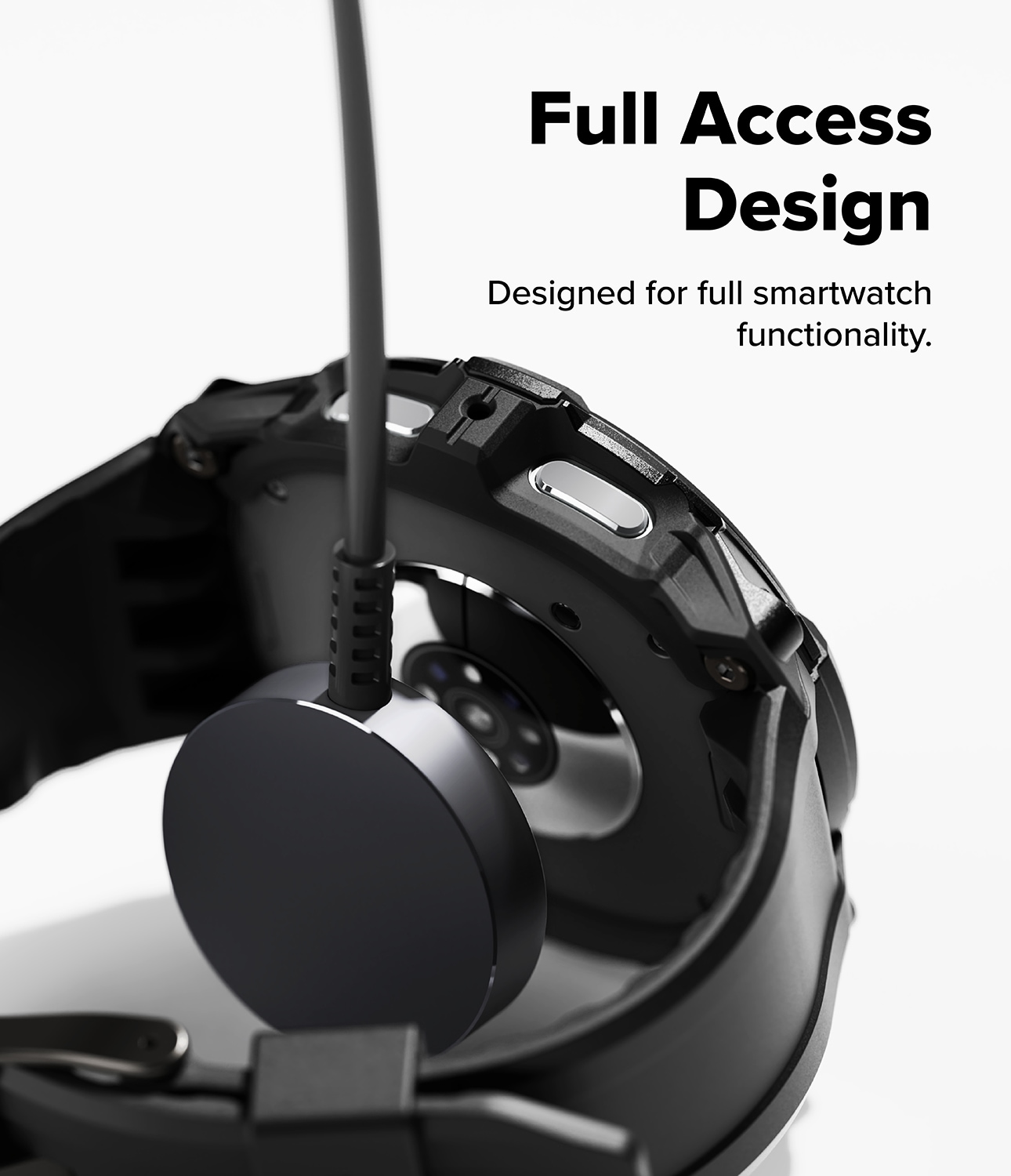 Samsung Galaxy Watch 8 44mm Rugged Gear Deksel & Reim, All Black